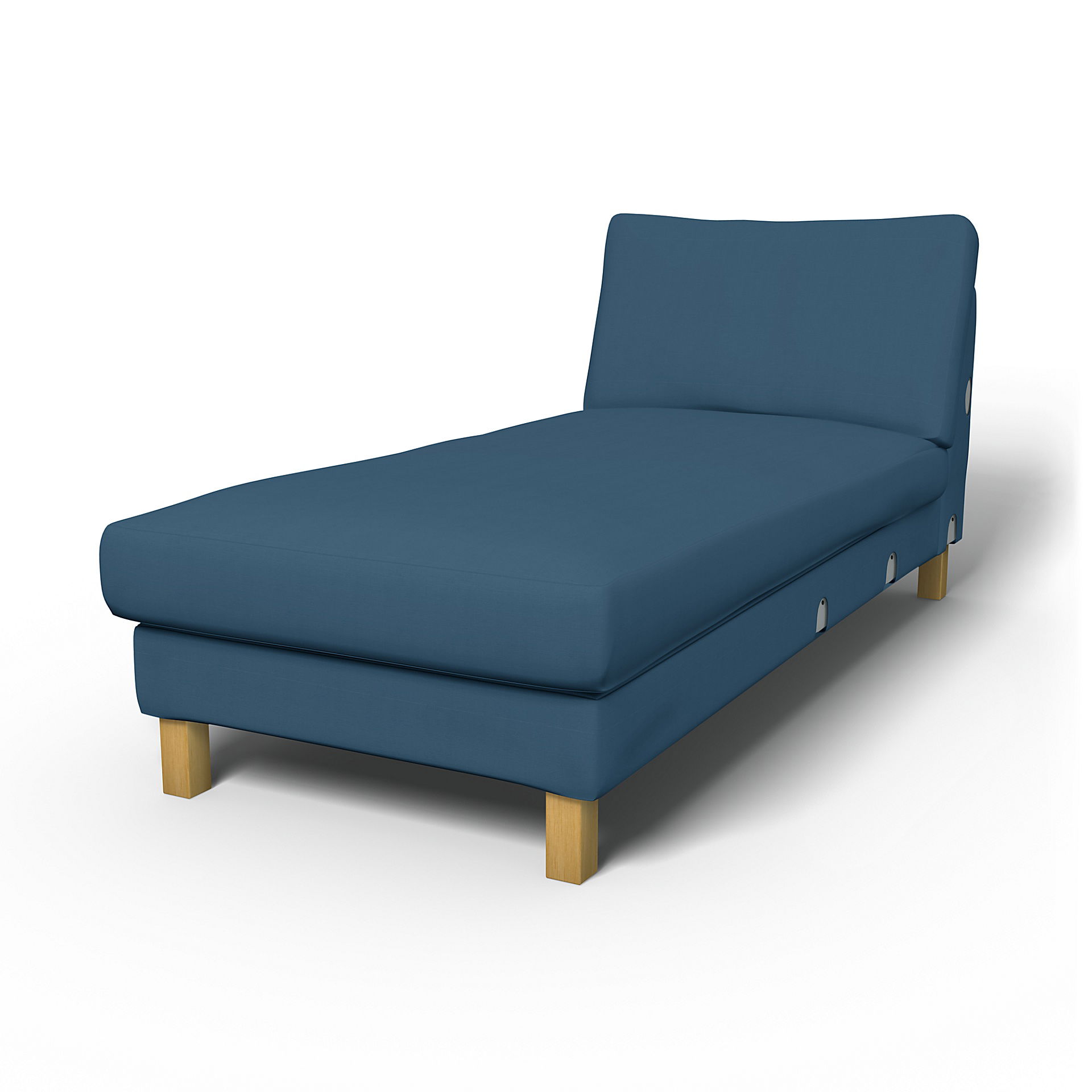 IKEA - Överdrag till Karlstad schäslong påbyggnadsdel, Real Teal, Bomull - Bemz