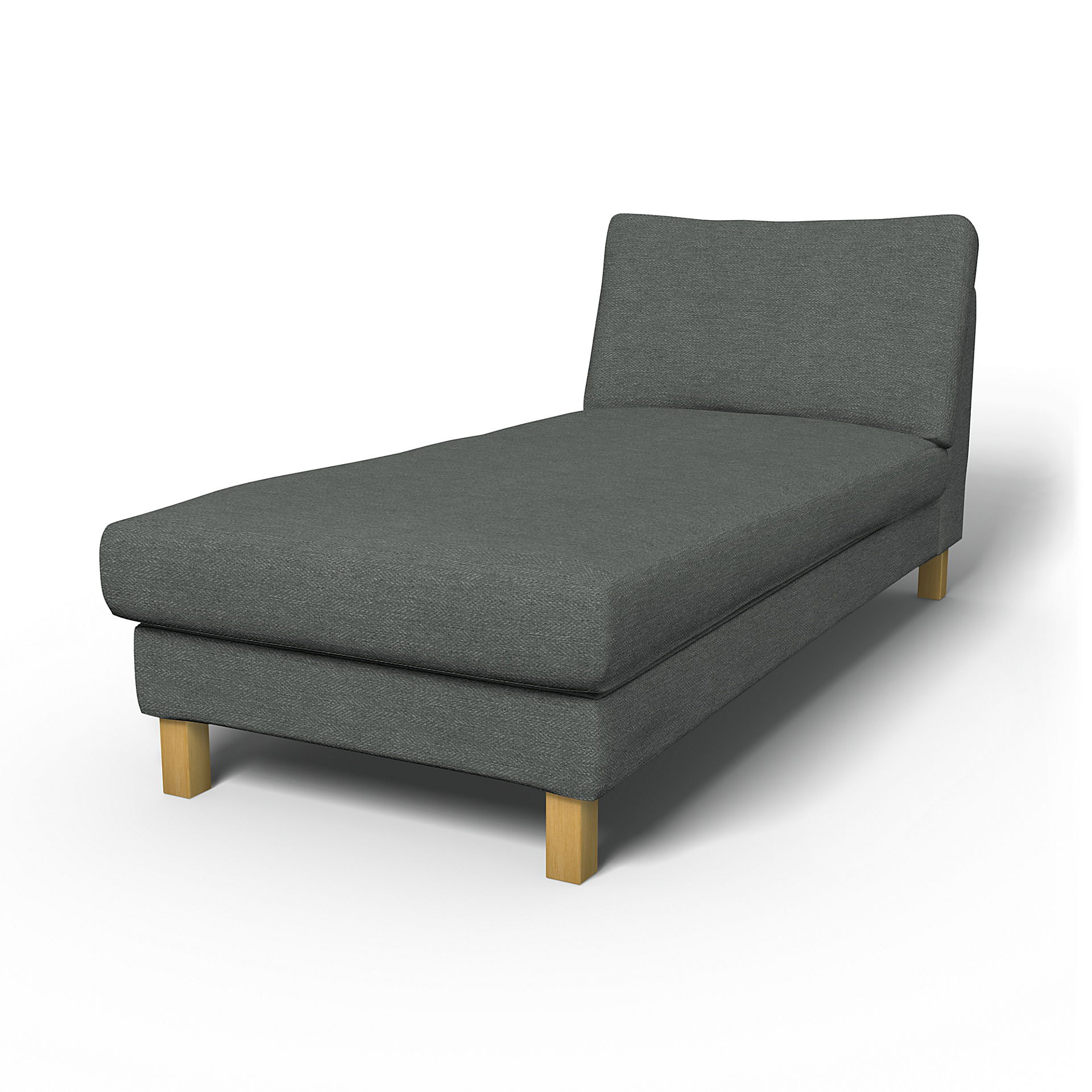 IKEA - Karlstad Stand Alone Chaise Longue Cover, Laurel, Boucle & Texture - Bemz