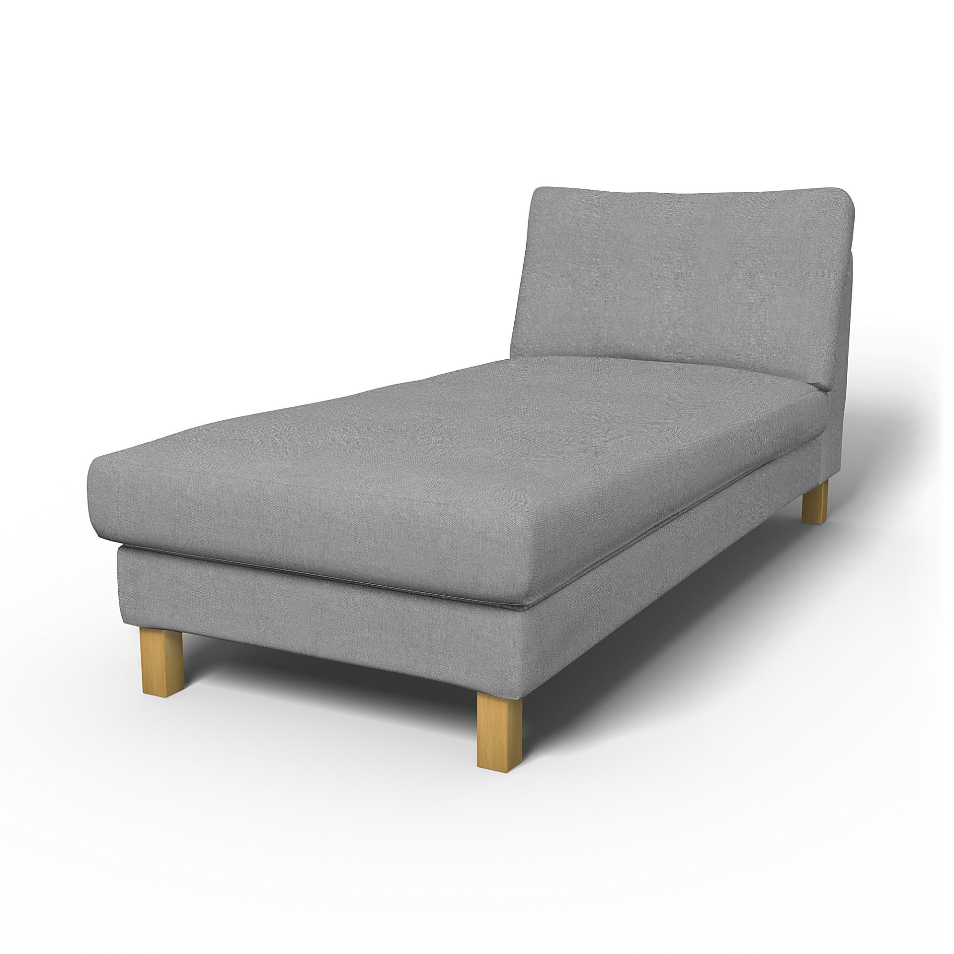 IKEA - Karlstad Stand Alone Chaise Longue Cover, Graphite, Linen - Bemz