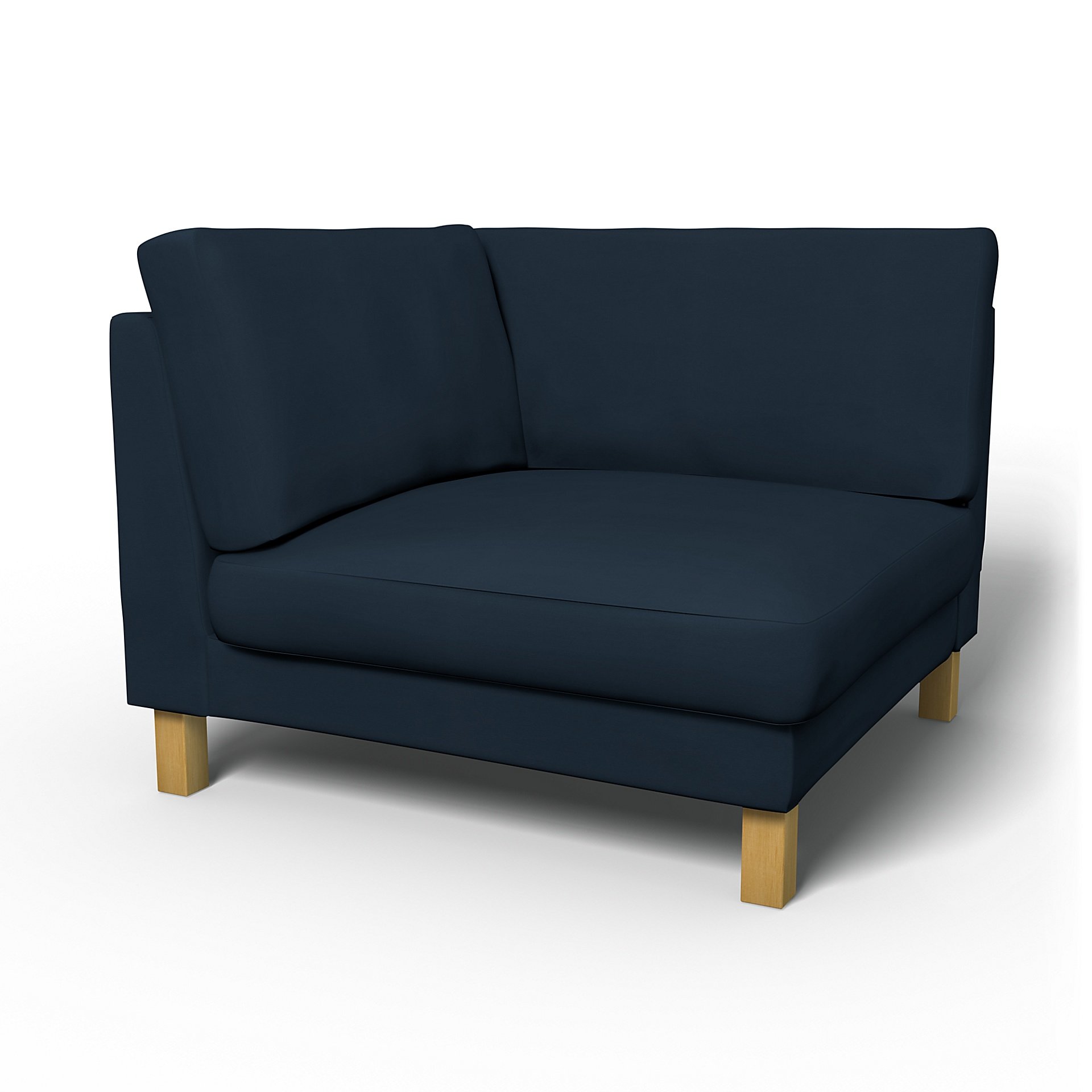 IKEA - Karlstad Corner Module Add-on Unit Cover, Navy Blue, Cotton - Bemz