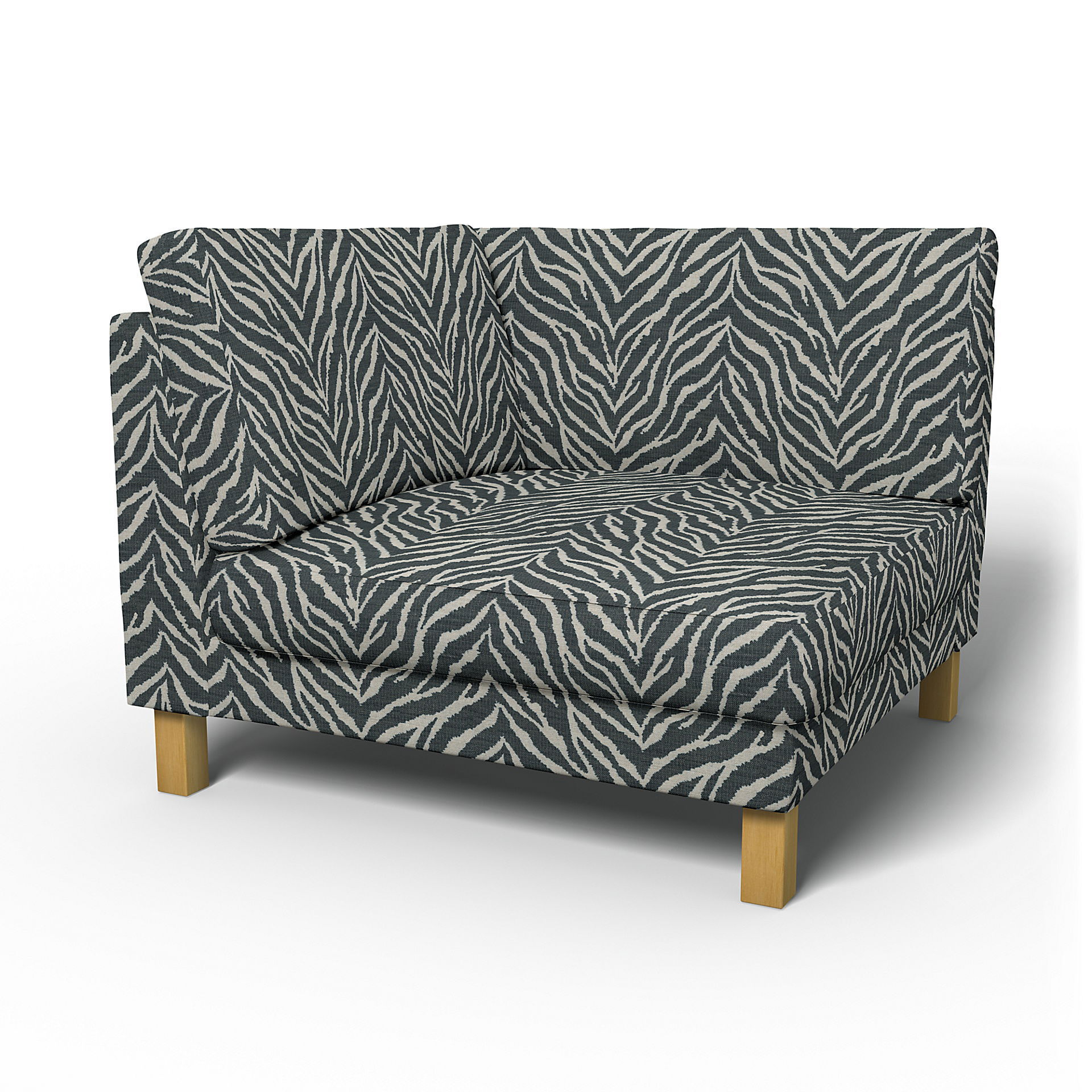 IKEA - Karlstad Corner Module Add-on Unit Cover, Black/White, BEMZ NATURE'S PALETTE COLLECTION - Bemz