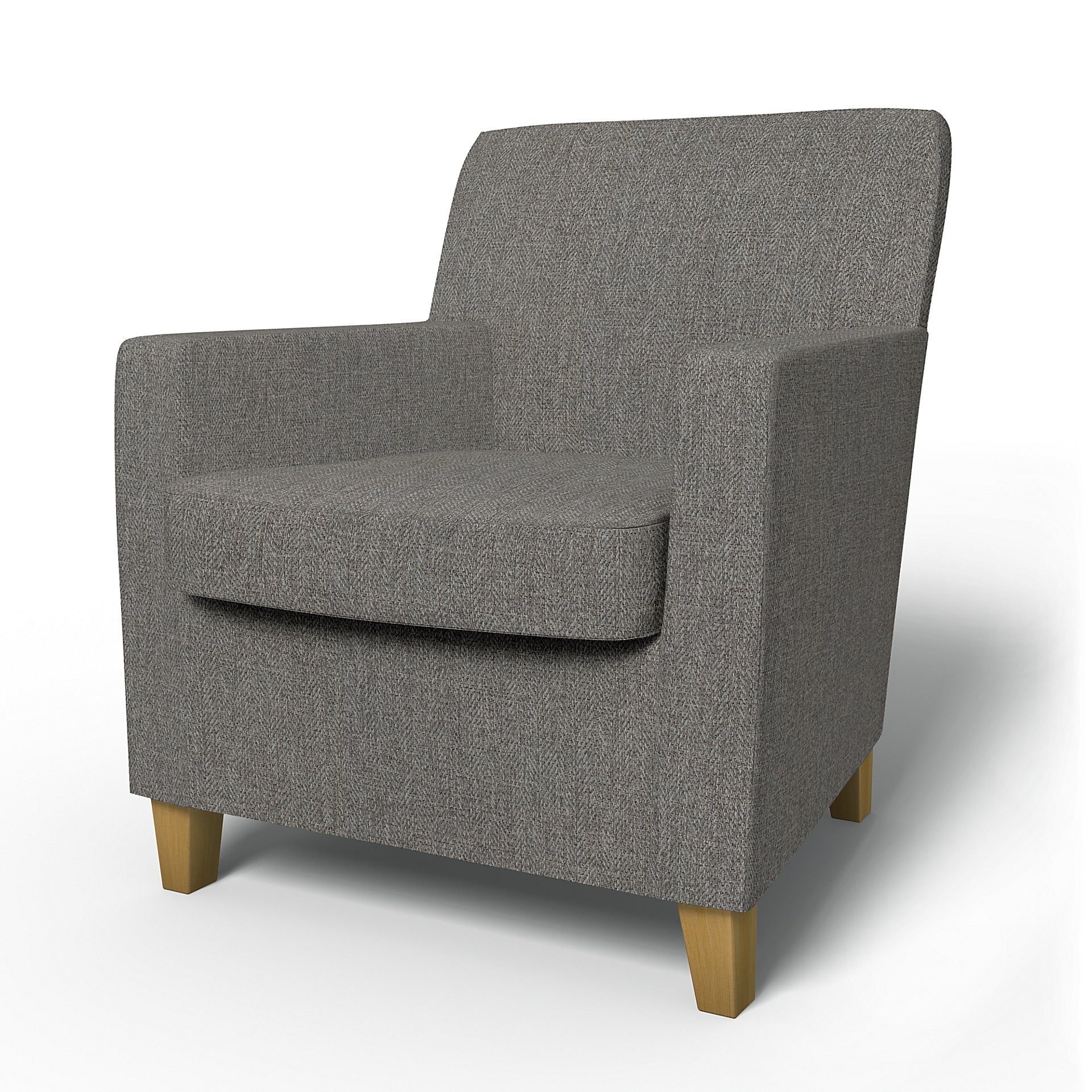 IKEA - Karlstad Armchair Cover (Small model), Taupe, Boucle & Texture - Bemz