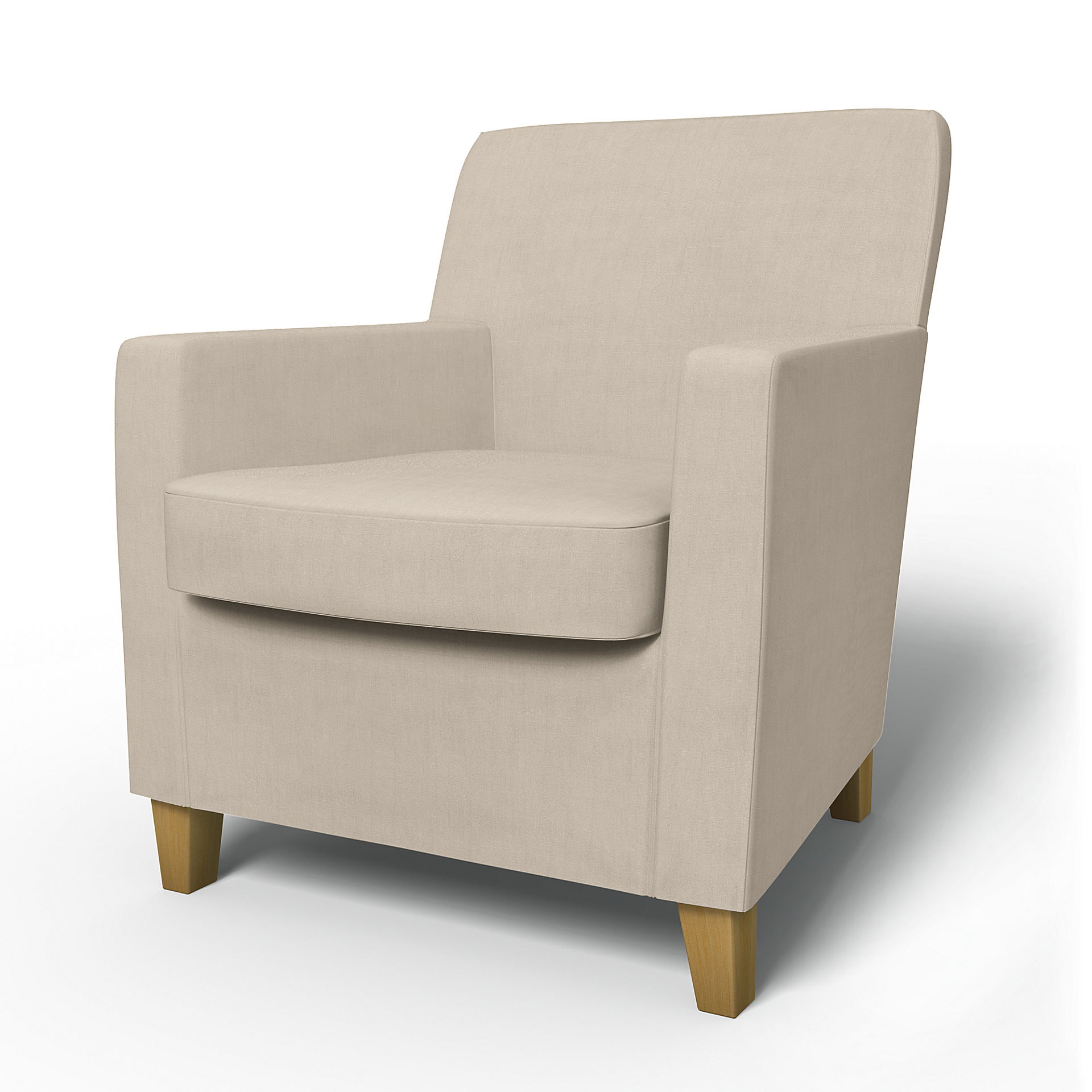 IKEA - Karlstad Armchair Cover (Small model), Parchment, Linen - Bemz