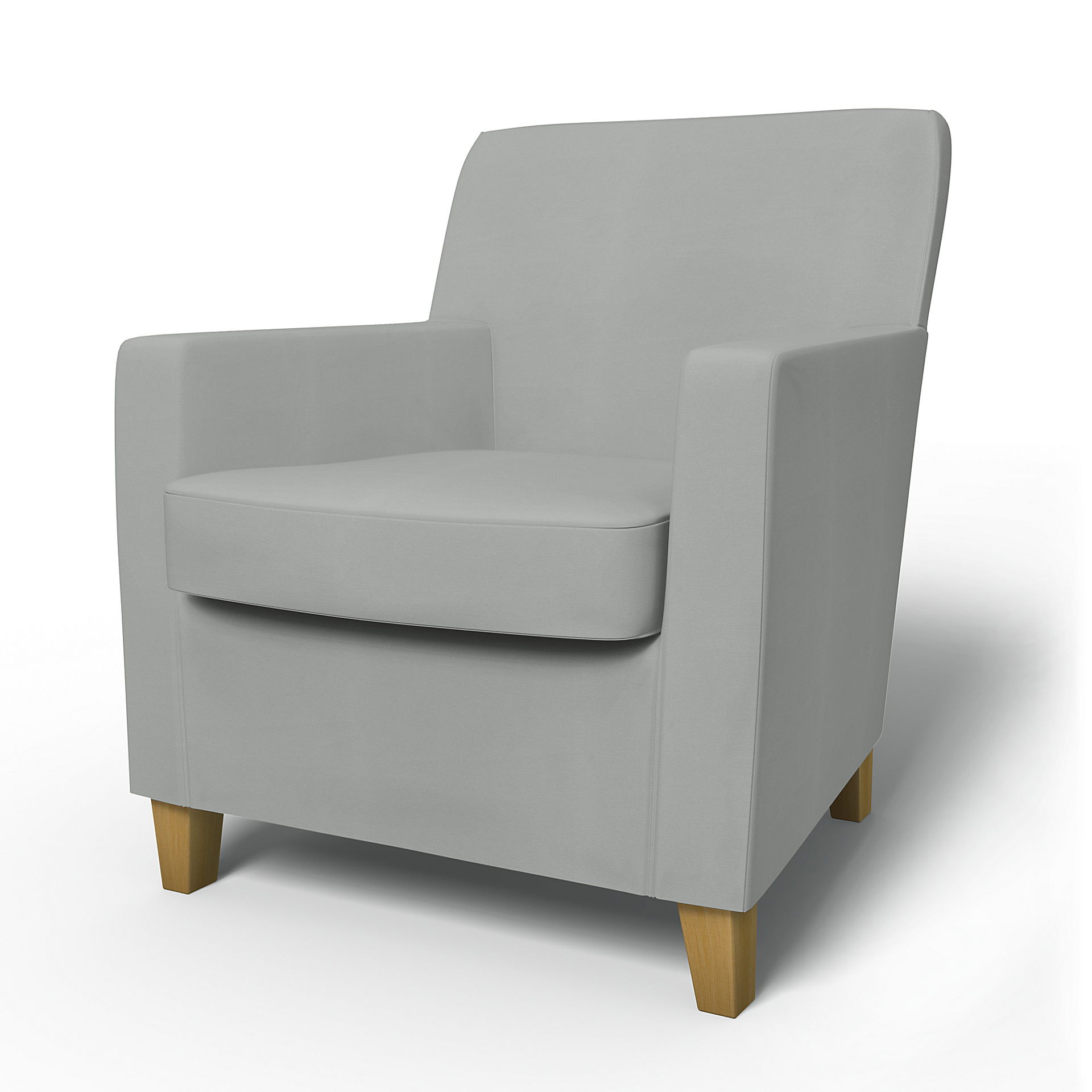 IKEA - Karlstad Armchair Cover (Small model), Silver Grey, Cotton - Bemz
