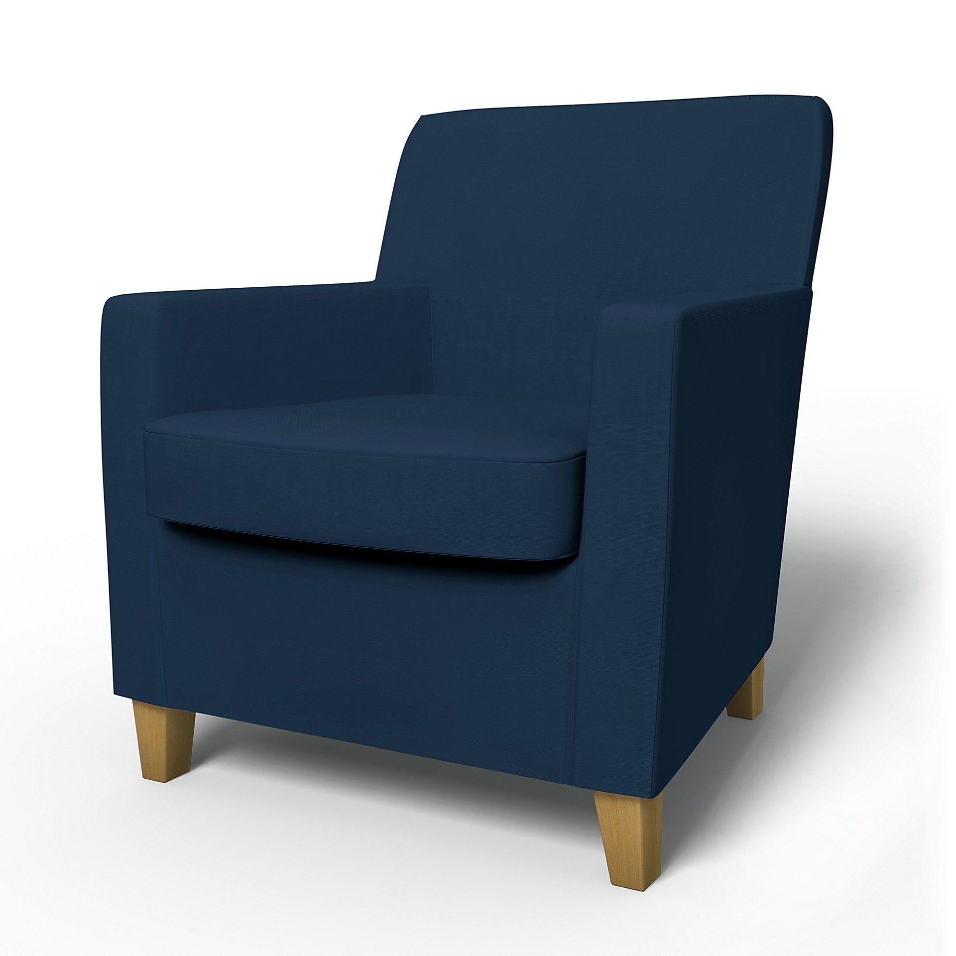 IKEA - Karlstad Armchair Cover (Small model), Deep Navy Blue, Cotton - Bemz