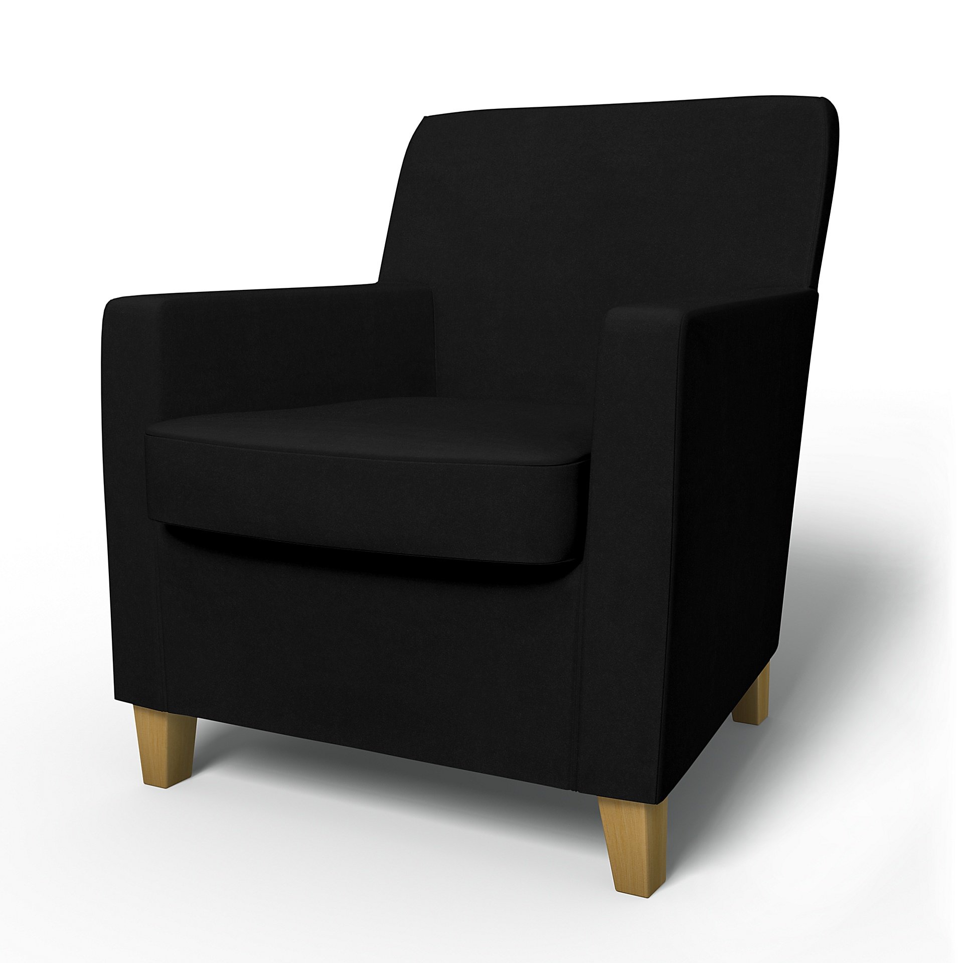 IKEA - Karlstad Armchair Cover (Small model), Black, Velvet - Bemz