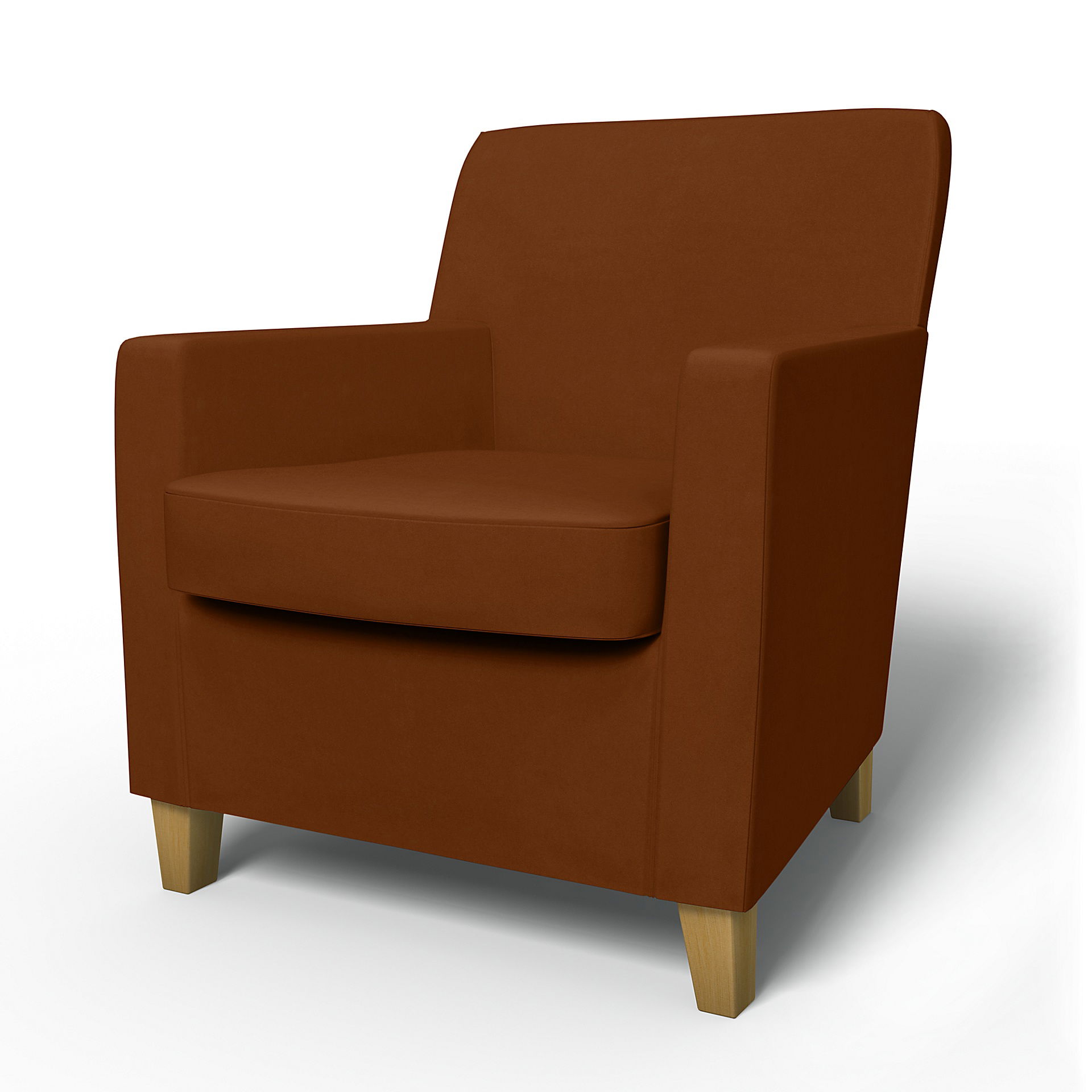 IKEA - Karlstad Armchair Cover (Small model), Cinnamon, Velvet - Bemz