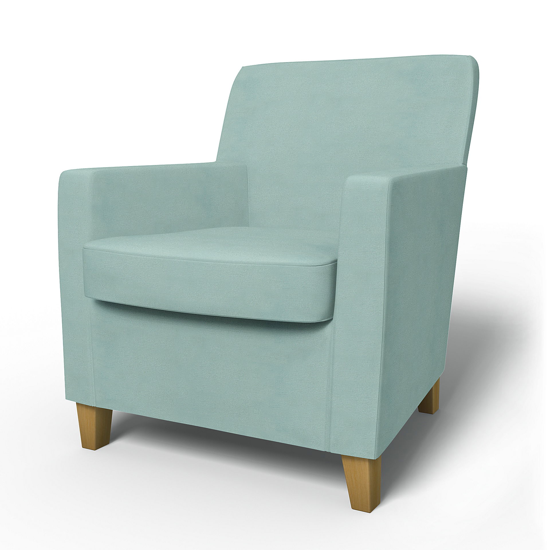 IKEA - Karlstad Armchair Cover (Small model), Mineral Blue, Linen - Bemz