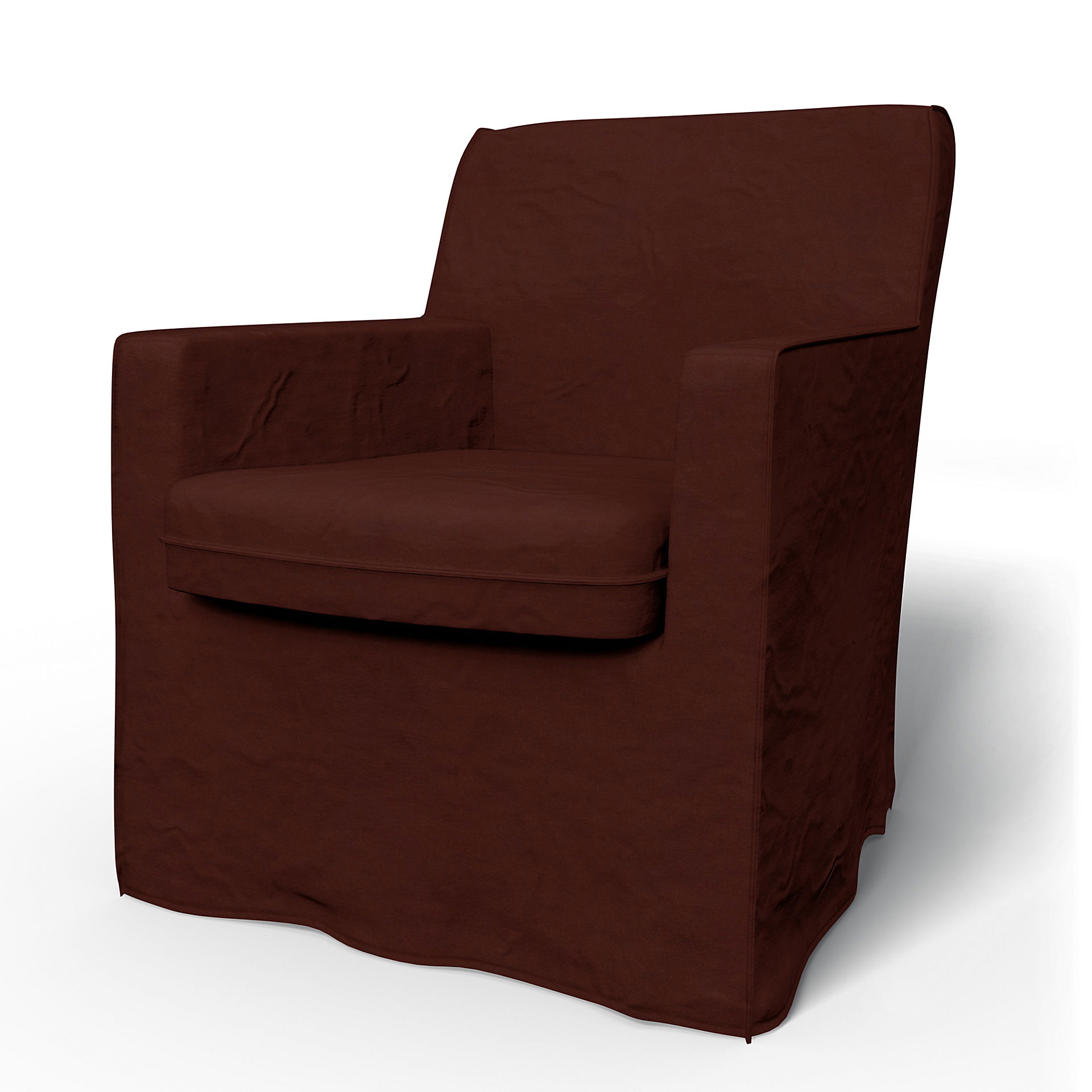 IKEA - Karlstad Armchair Cover (Small model), Ground Coffee, Velvet - Bemz