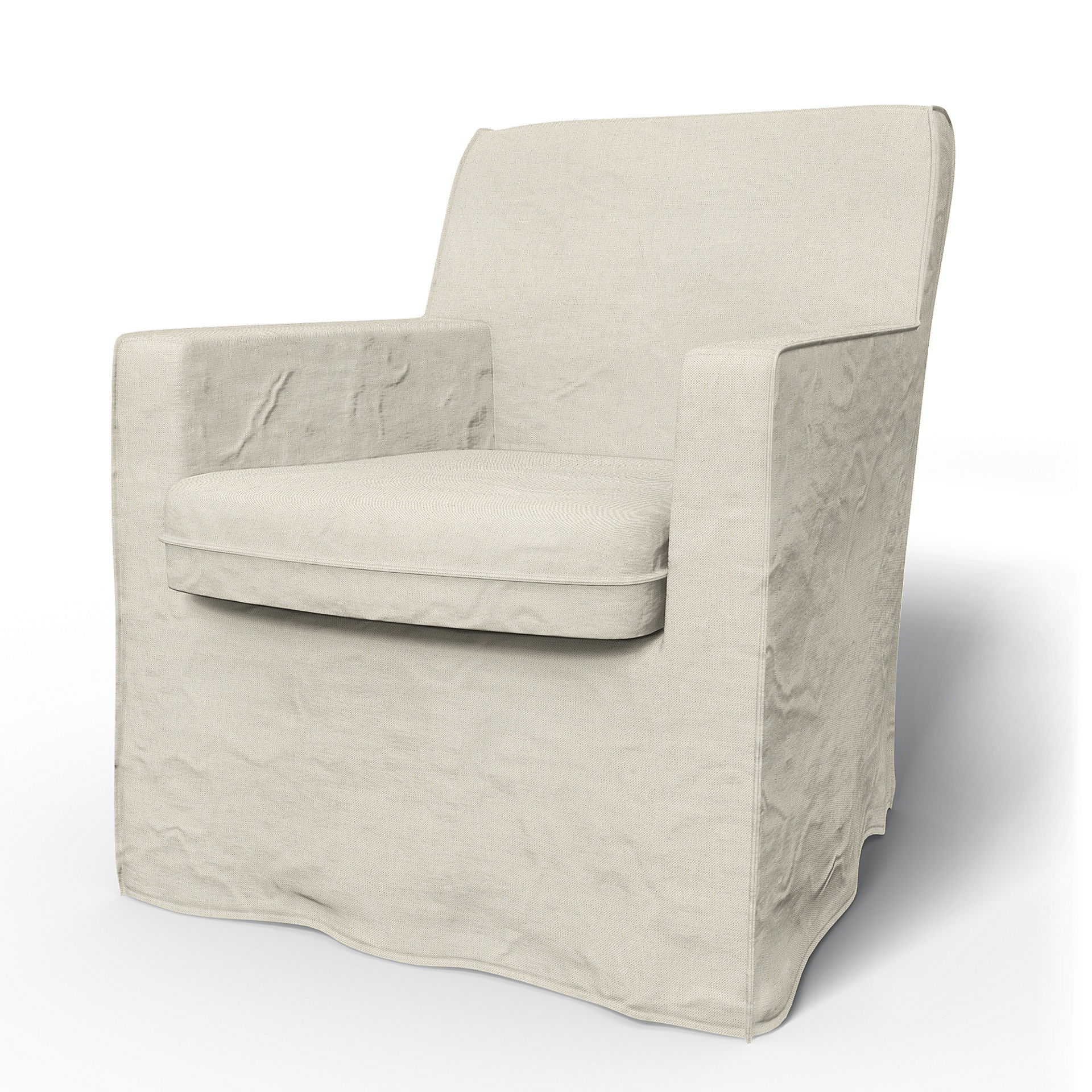 Ikea Karlstad Armchair Cover (Small Model), Unbleached, Linen Bemz