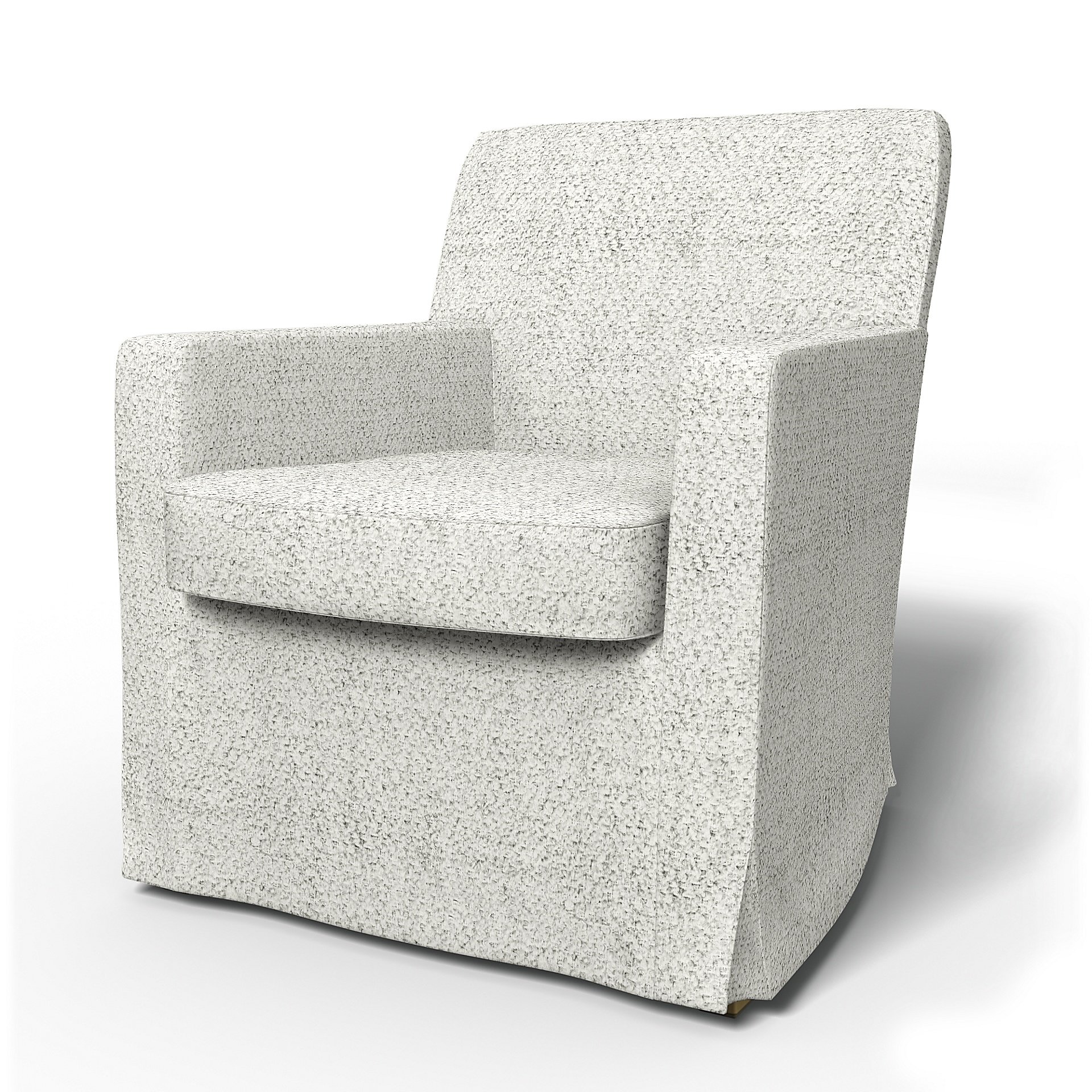 IKEA - Karlstad Armchair Cover (Small model), Ivory, Boucle & Texture - Bemz