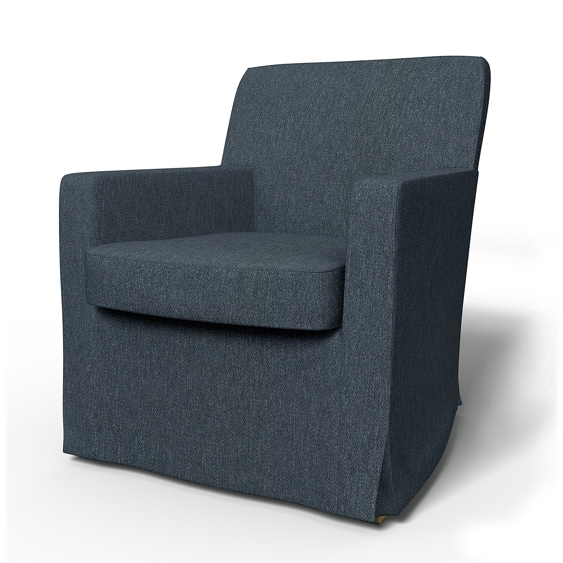 IKEA - Karlstad Armchair Cover (Small model), Denim, Boucle & Texture - Bemz