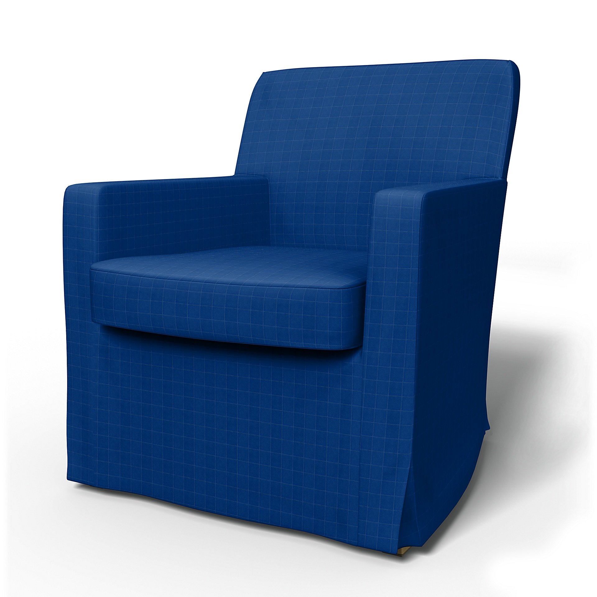 IKEA - Karlstad Armchair Cover (Small model), Lapis Blue, Velvet - Bemz