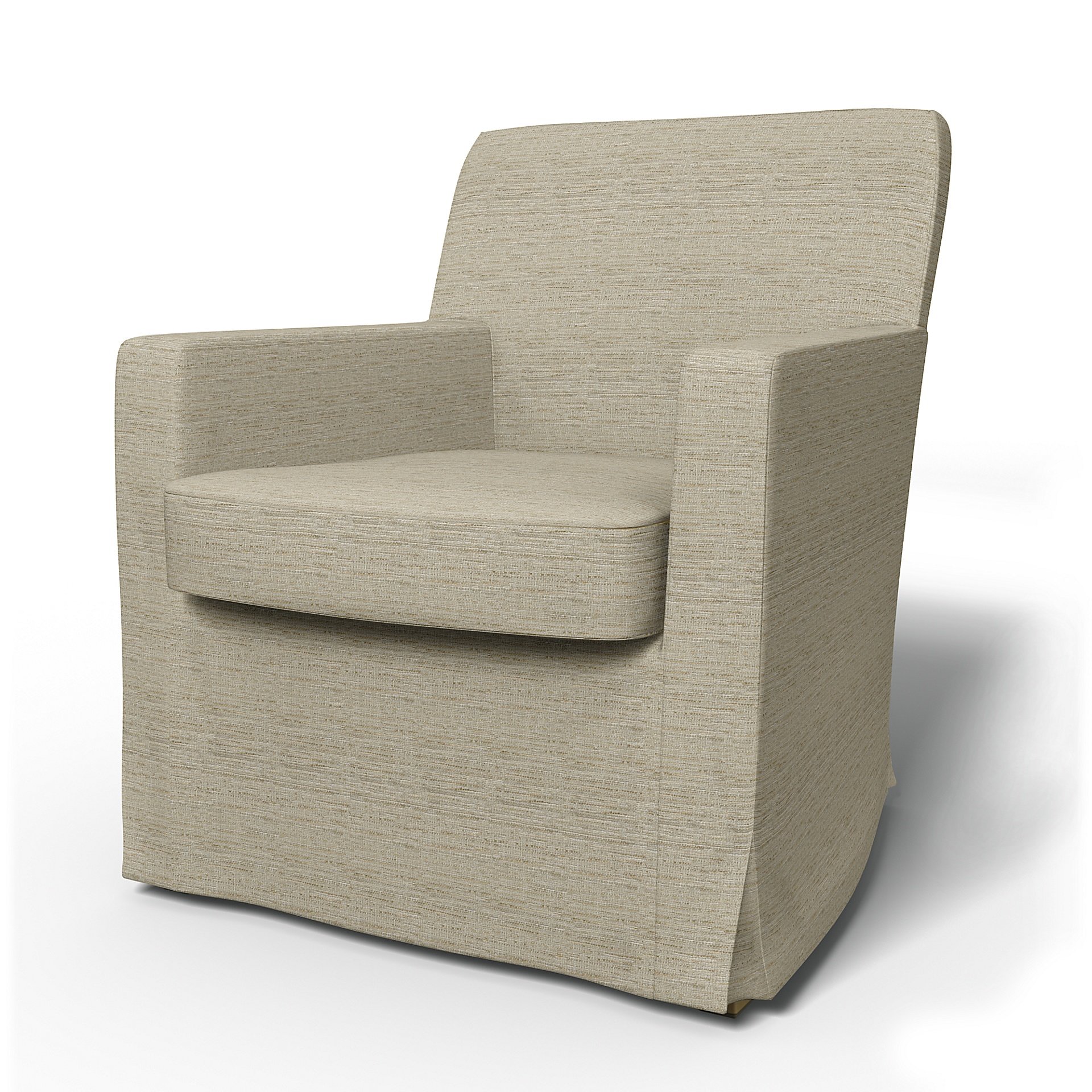 IKEA - Karlstad Armchair Cover (Small model), Light Sand, Boucle & Texture - Bemz