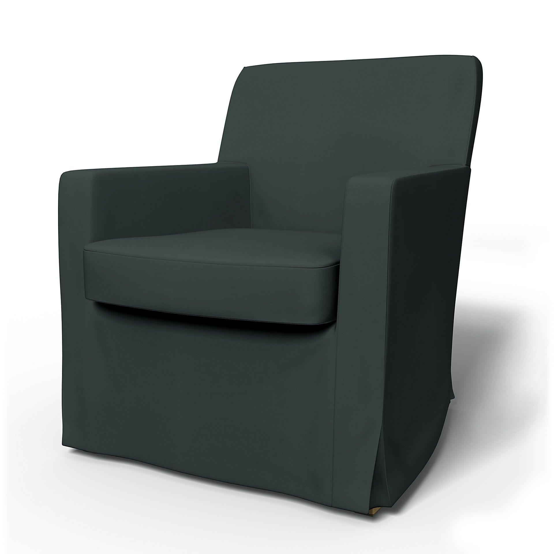 IKEA - Karlstad Armchair Cover (Small model), Graphite Grey, Cotton - Bemz