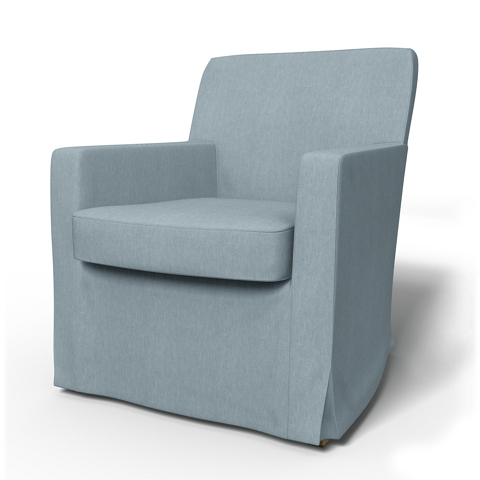 IKEA - Karlstad Armchair Cover (Small model), Dusty Blue, Linen - Bemz