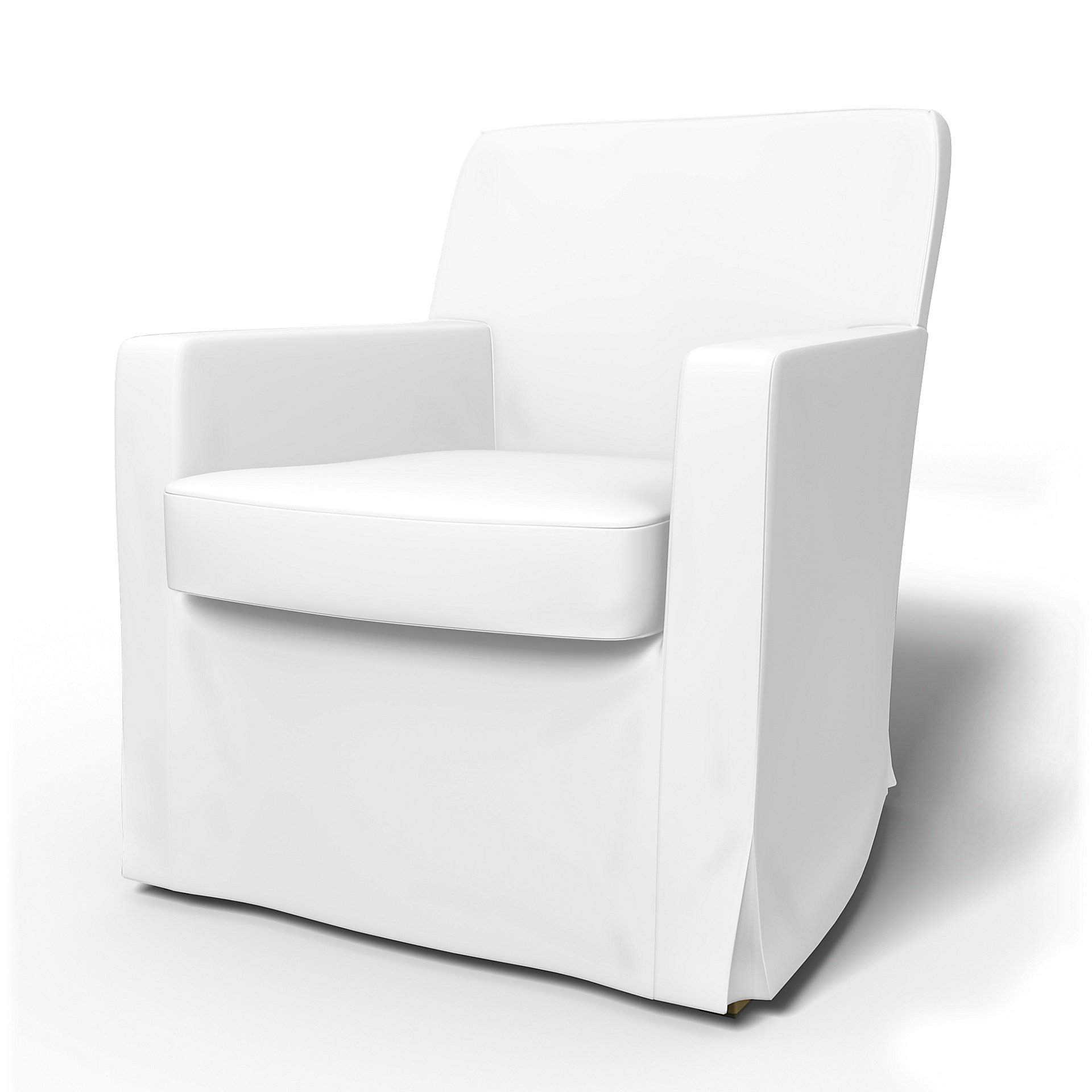 IKEA - Karlstad Armchair Cover (Small model), Absolute White, Linen - Bemz