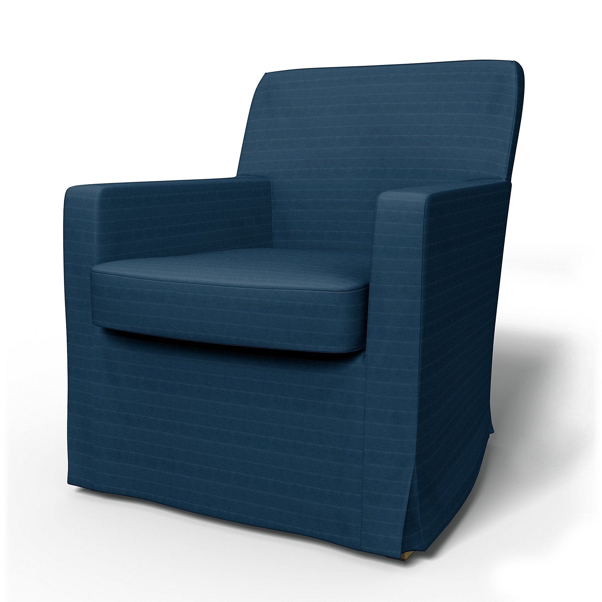 IKEA - Karlstad Armchair Cover (Small model), Denim Blue, Velvet - Bemz