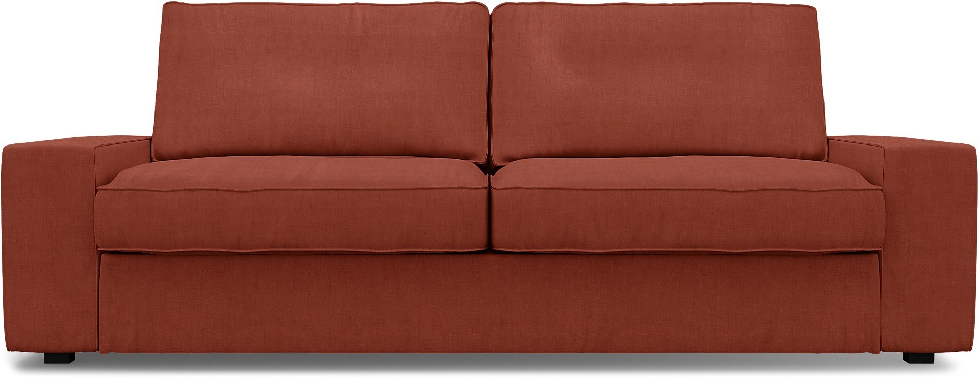 IKEA - Kivik 3 Seater Sofa Cover, Terracotta, Linen - Bemz