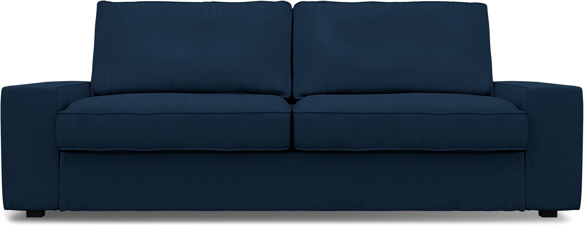 IKEA - Kivik 3 Seater Sofa Cover, Deep Navy Blue, Cotton - Bemz
