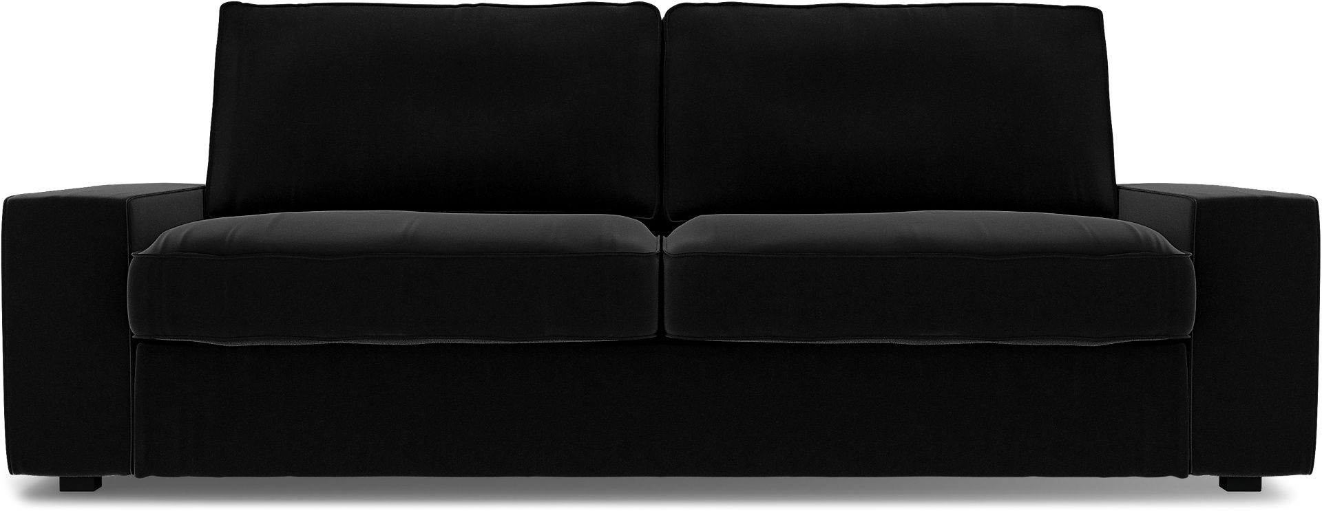 IKEA - Överdrag till Kivik 3-sitssoffa, Black, Sammet - Bemz