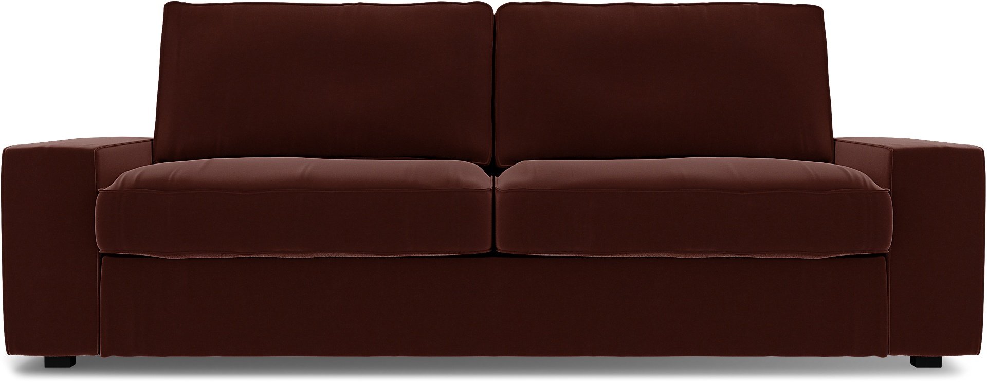 IKEA - Kivik 3 Seater Sofa Cover, Ground Coffee, Velvet - Bemz