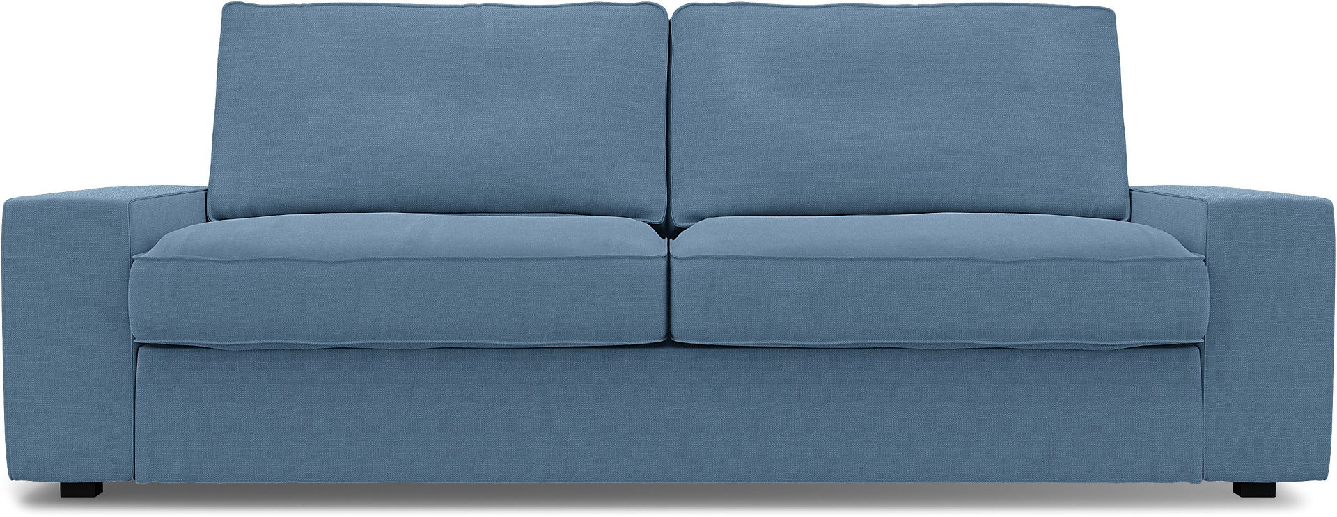 IKEA - Kivik 3 Seater Sofa Cover, Vintage Blue, Linen - Bemz