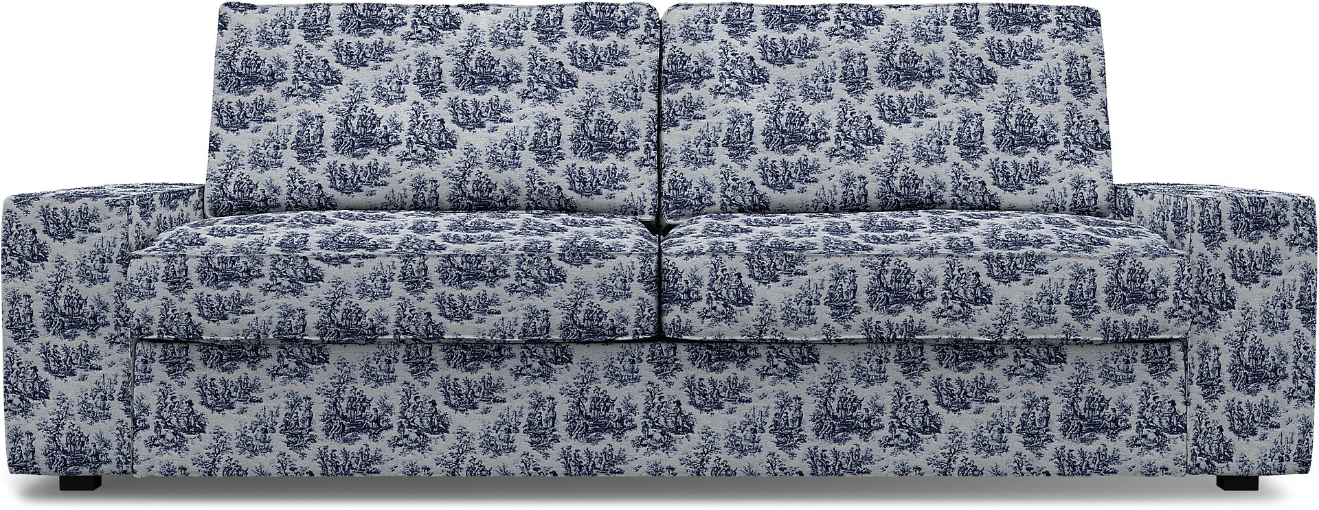IKEA - Kivik 3 Seater Sofa Cover, Dark Blue, Boucle & Texture - Bemz