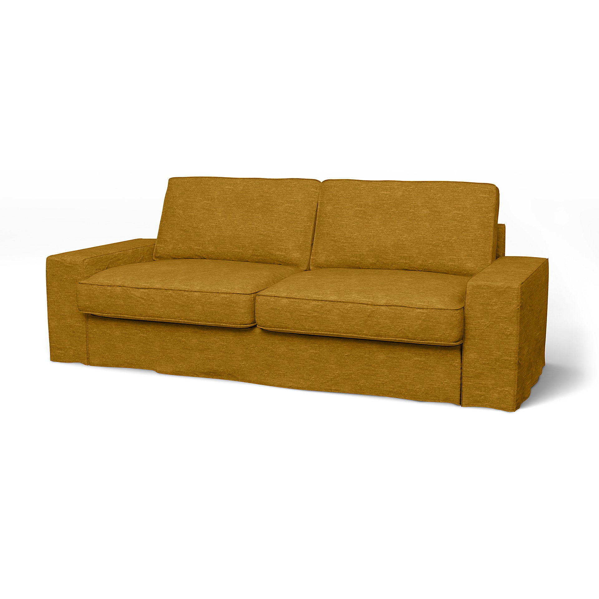 IKEA - Kivik 3 Seater Sofa Cover, Tumeric, Velvet - Bemz