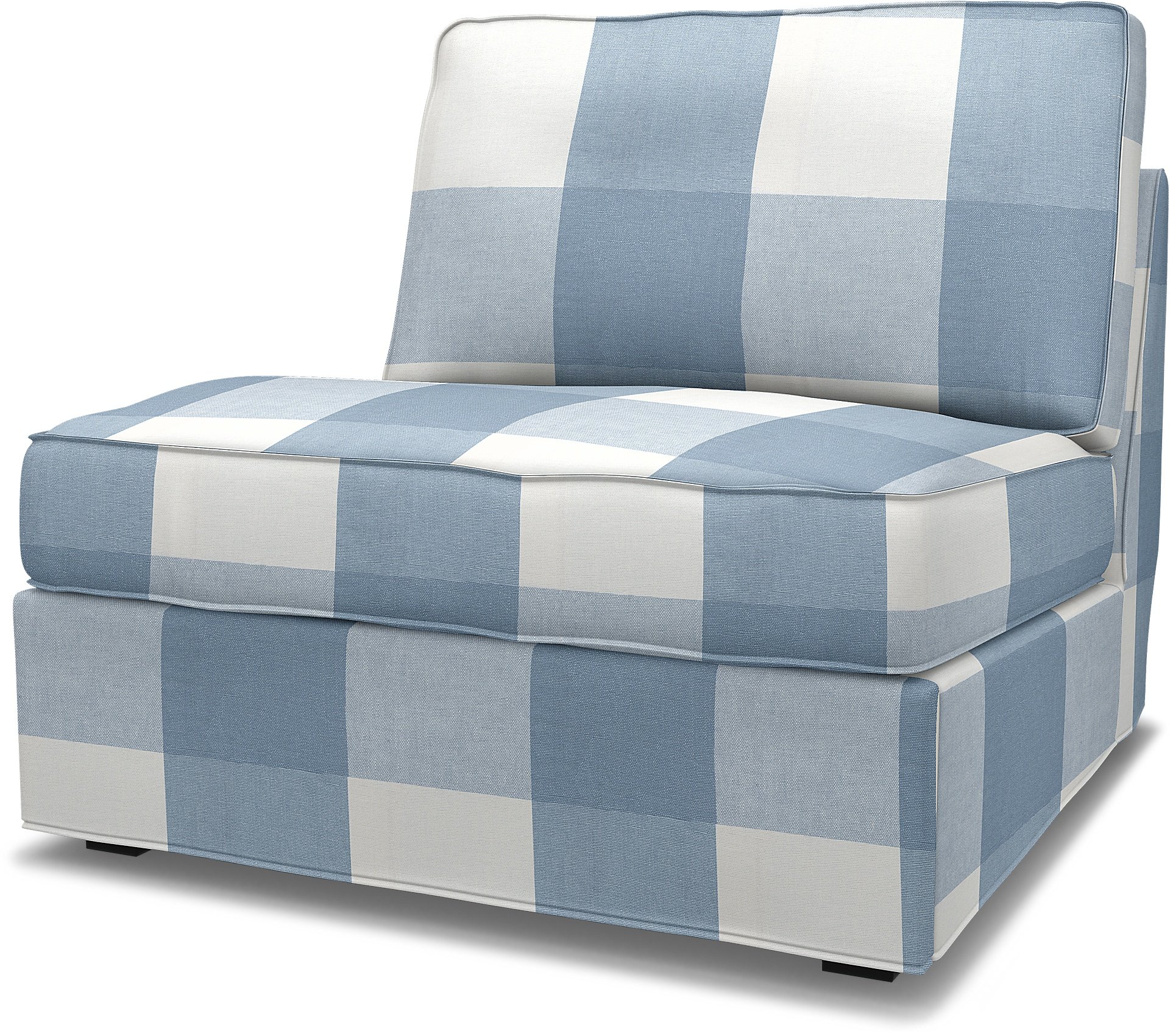 IKEA - Kivik 1 seater sofa bed, Sky Blue, Linen - Bemz