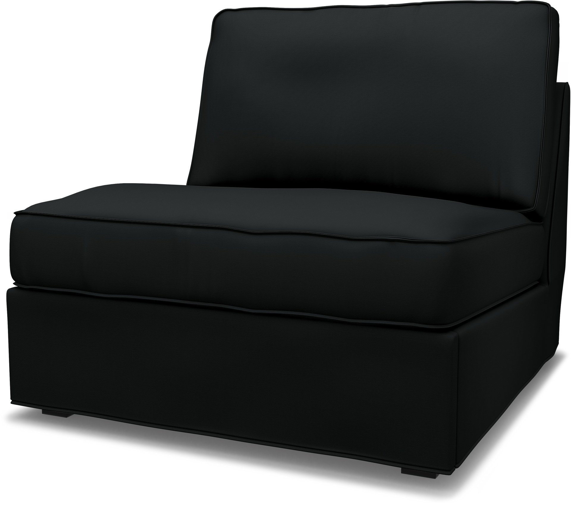 IKEA - Kivik 1 seater sofa bed, Jet Black, Cotton - Bemz