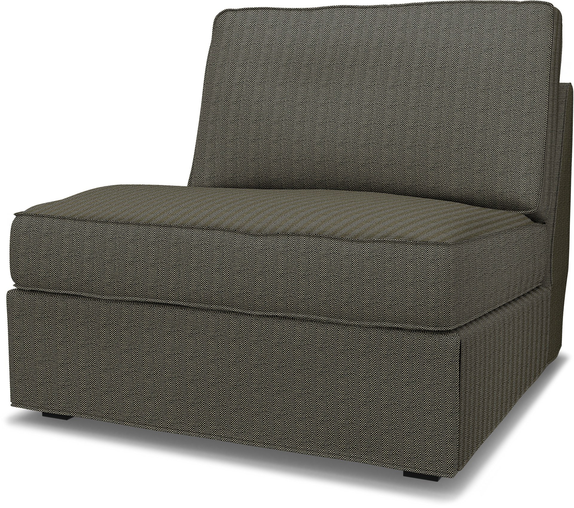 IKEA - Kivik 1 seater sofa bed, Jet Black/Sand Beige, Cotton - Bemz