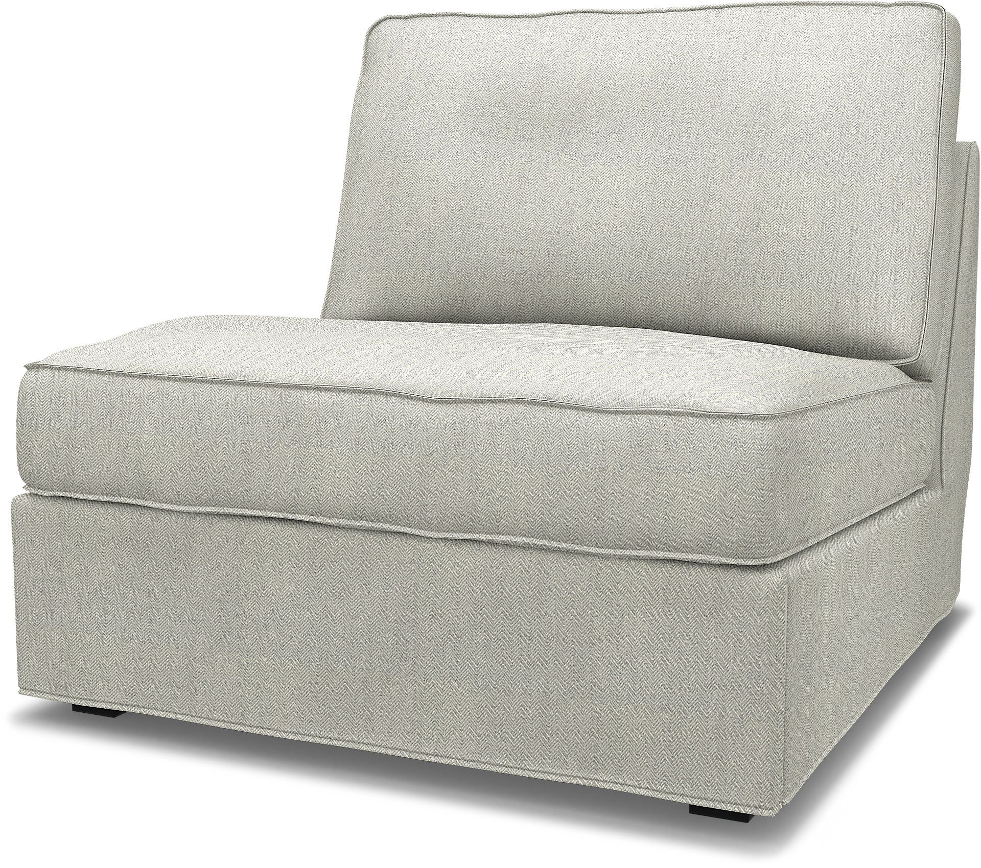 IKEA - Kivik 1 Seater Sofa bed cover, Silver Grey, Cotton - Bemz