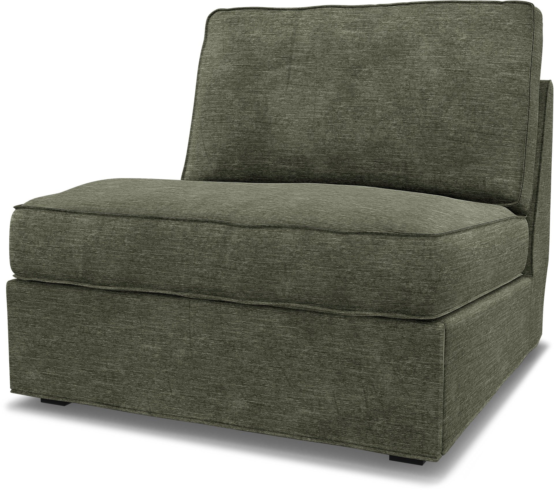 IKEA - Kivik 1 seater sofa bed, Green Grey, Velvet - Bemz