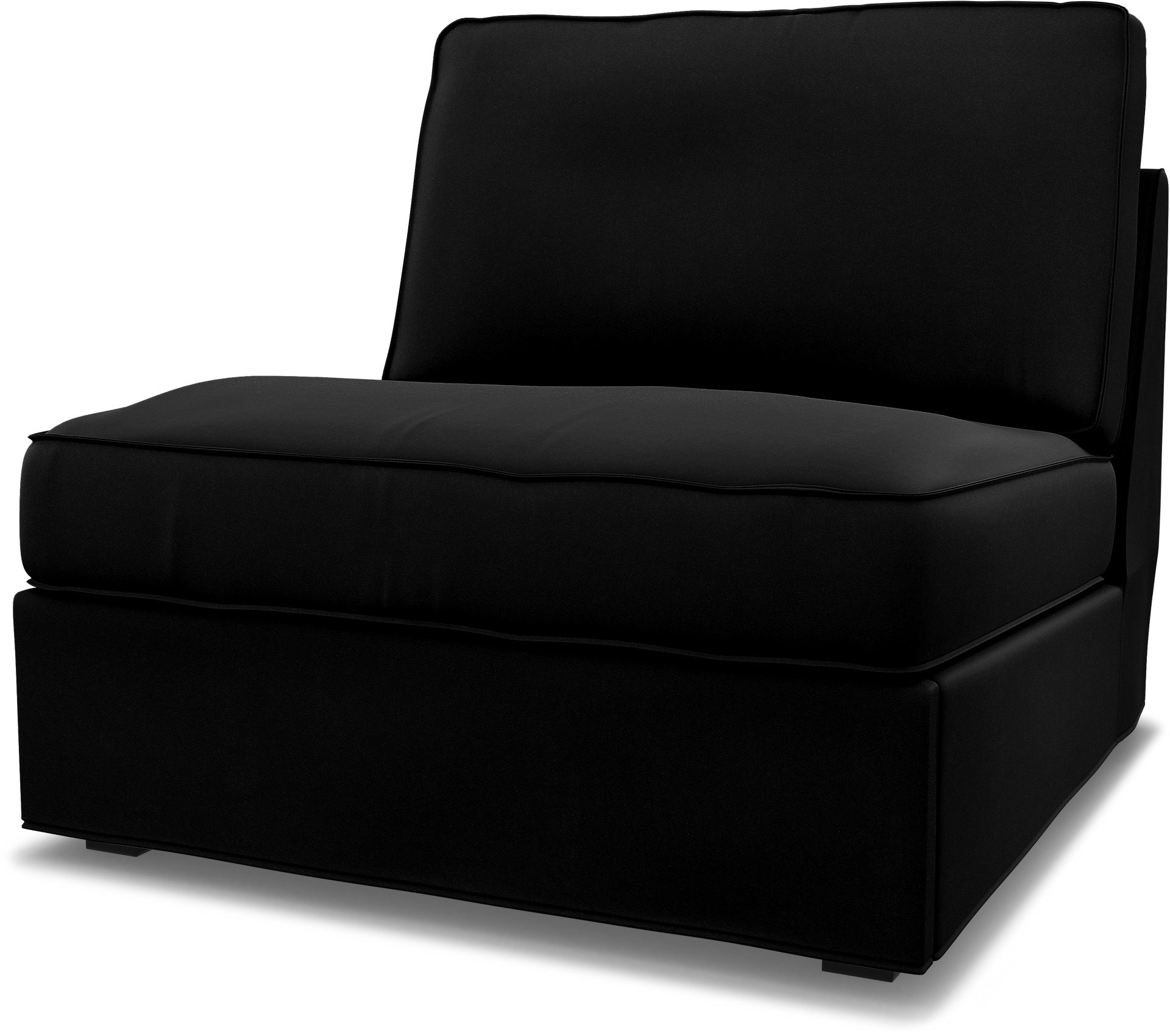 IKEA - Kivik 1 seater sofa bed, Black, Velvet - Bemz