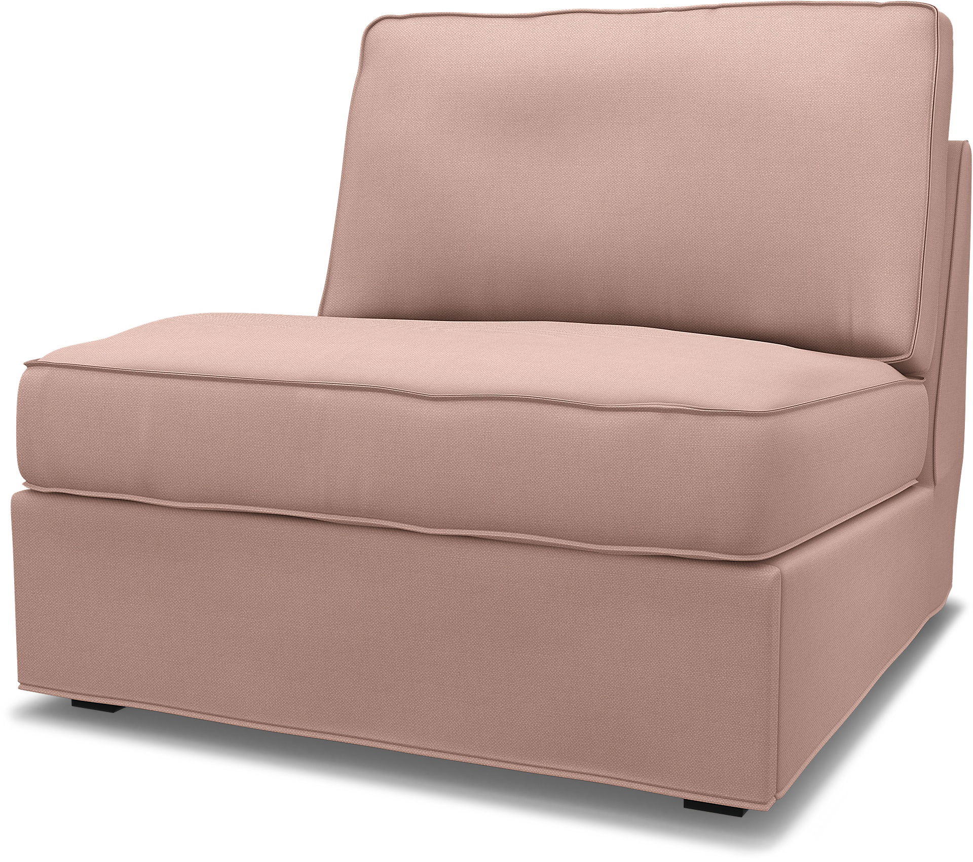 IKEA - Kivik 1-sits bäddsoffa, Blush, Linne - Bemz