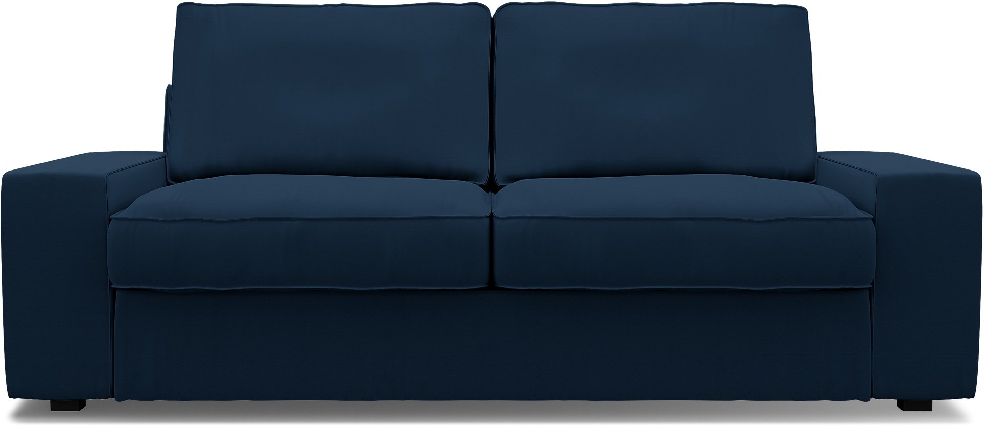 IKEA - Kivik 2 Seater Sofa Cover, Deep Navy Blue, Cotton - Bemz