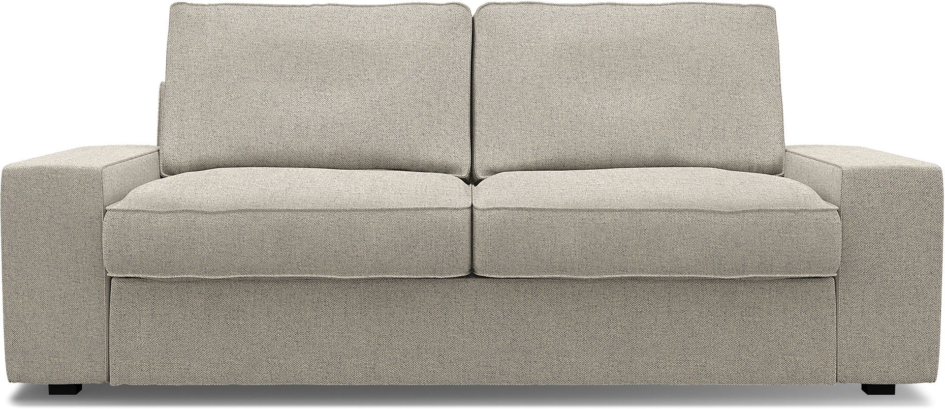 IKEA - Kivik 2 Seater Sofa Cover, Silver Grey, Cotton - Bemz