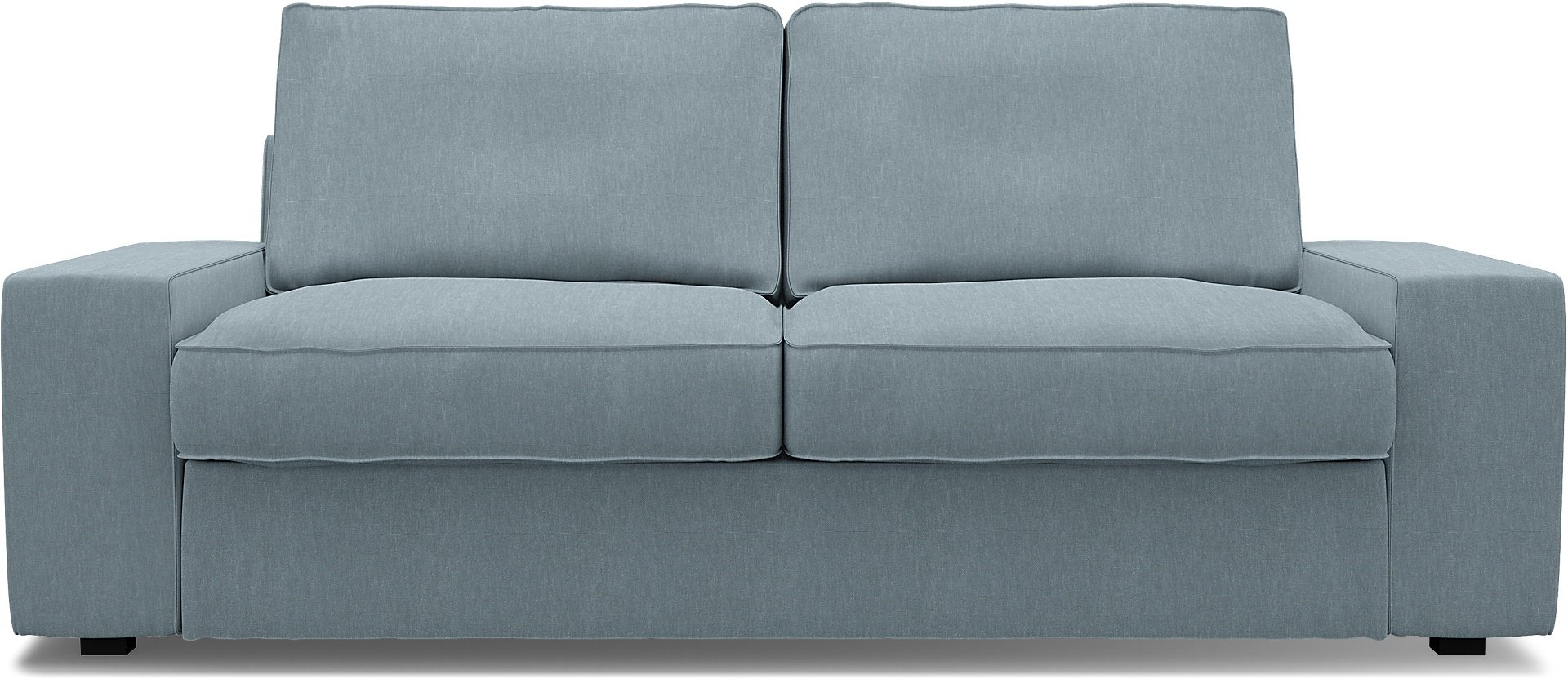 IKEA - Kivik 2 Seater Sofa Cover, Dusty Blue, Linen - Bemz