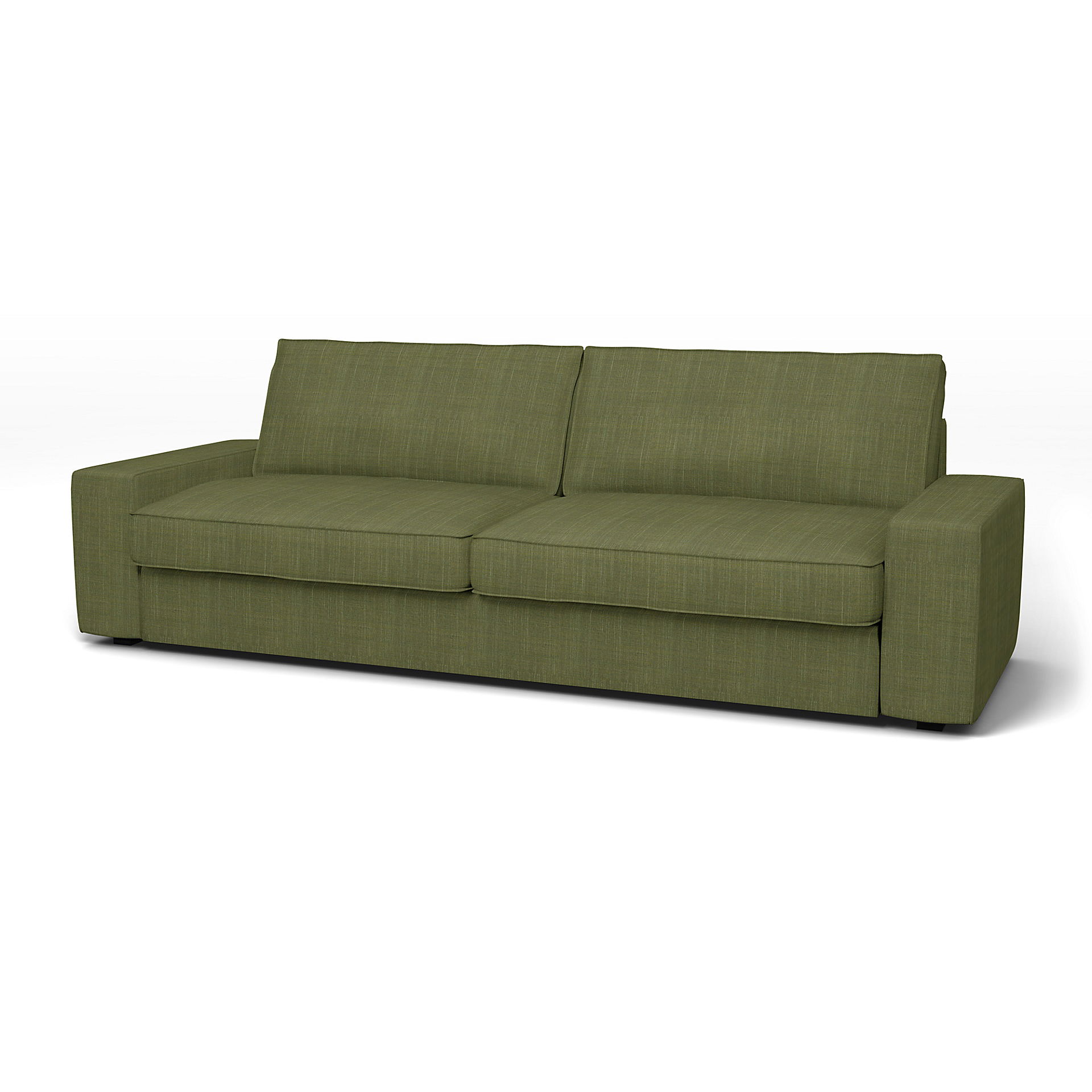 IKEA - Kivik Sofa Bed Cover, Moss Green, Bouclé & Texture - Bemz