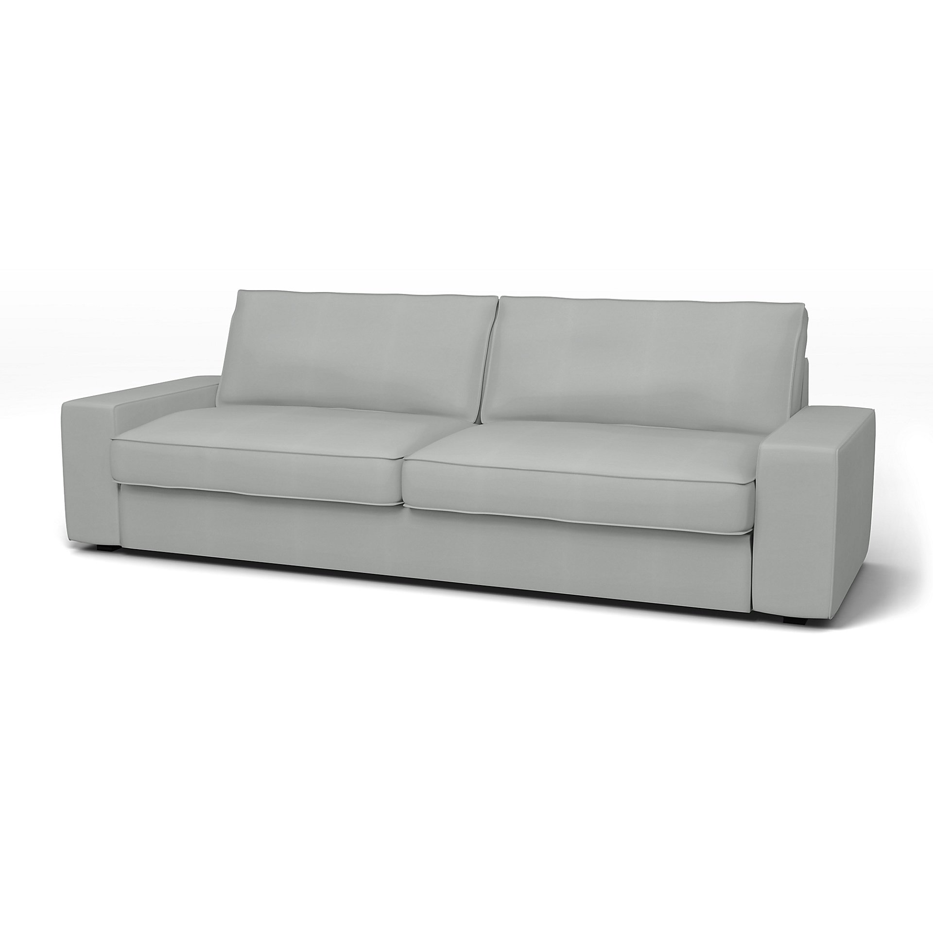 IKEA - Kivik Sofa Bed Cover, Silver Grey, Cotton - Bemz