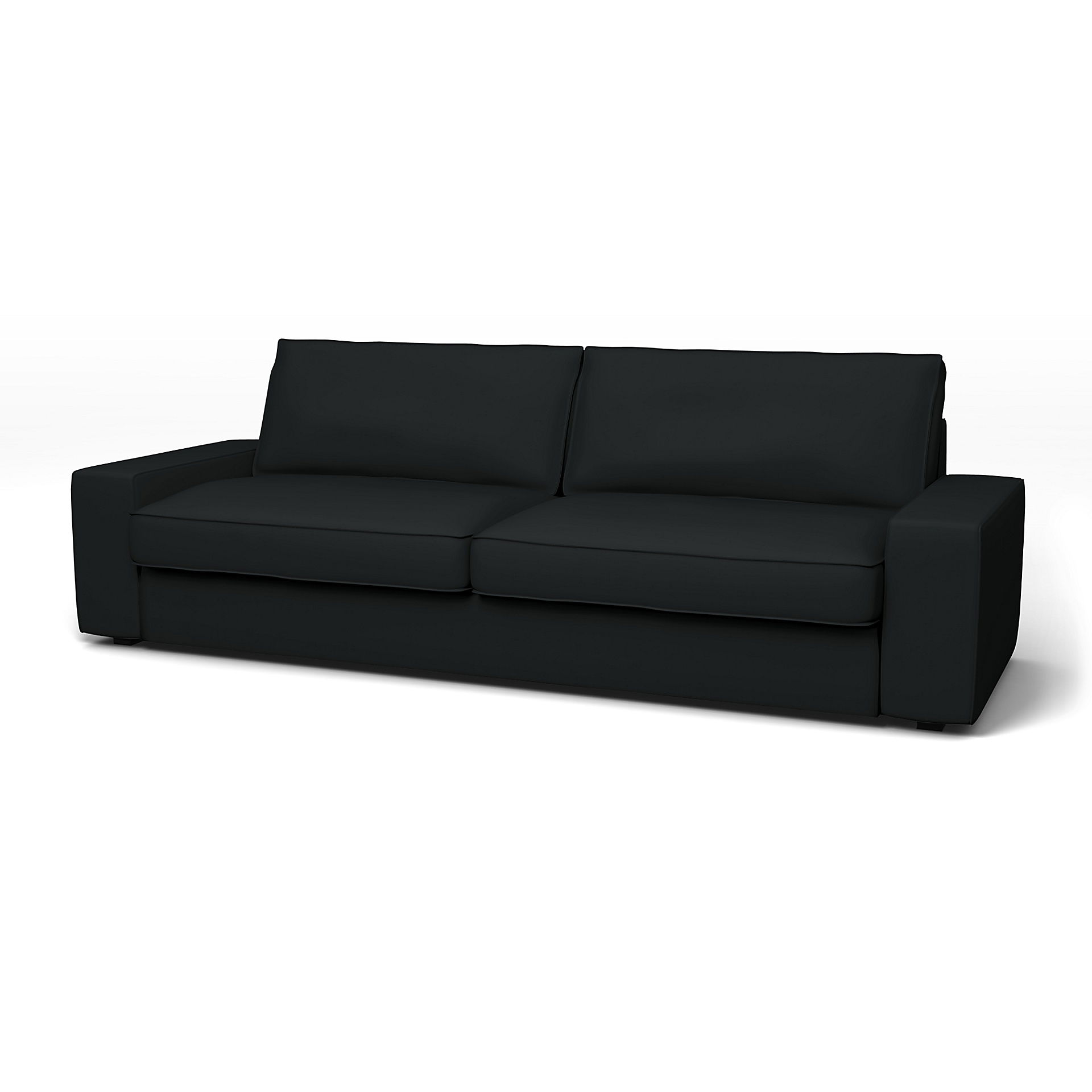 IKEA - Kivik Sofa Bed Cover, Jet Black, Cotton - Bemz