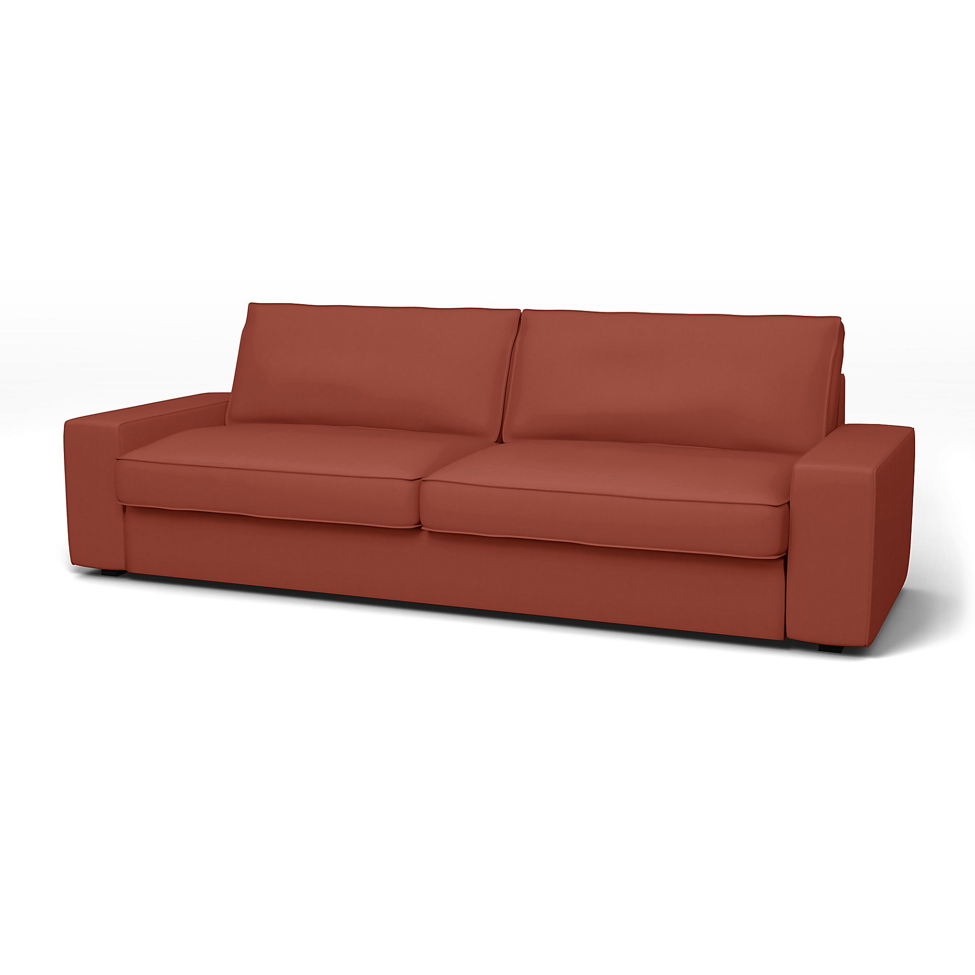 IKEA - Kivik Sofa Bed Cover, Burnt Orange, Cotton - Bemz
