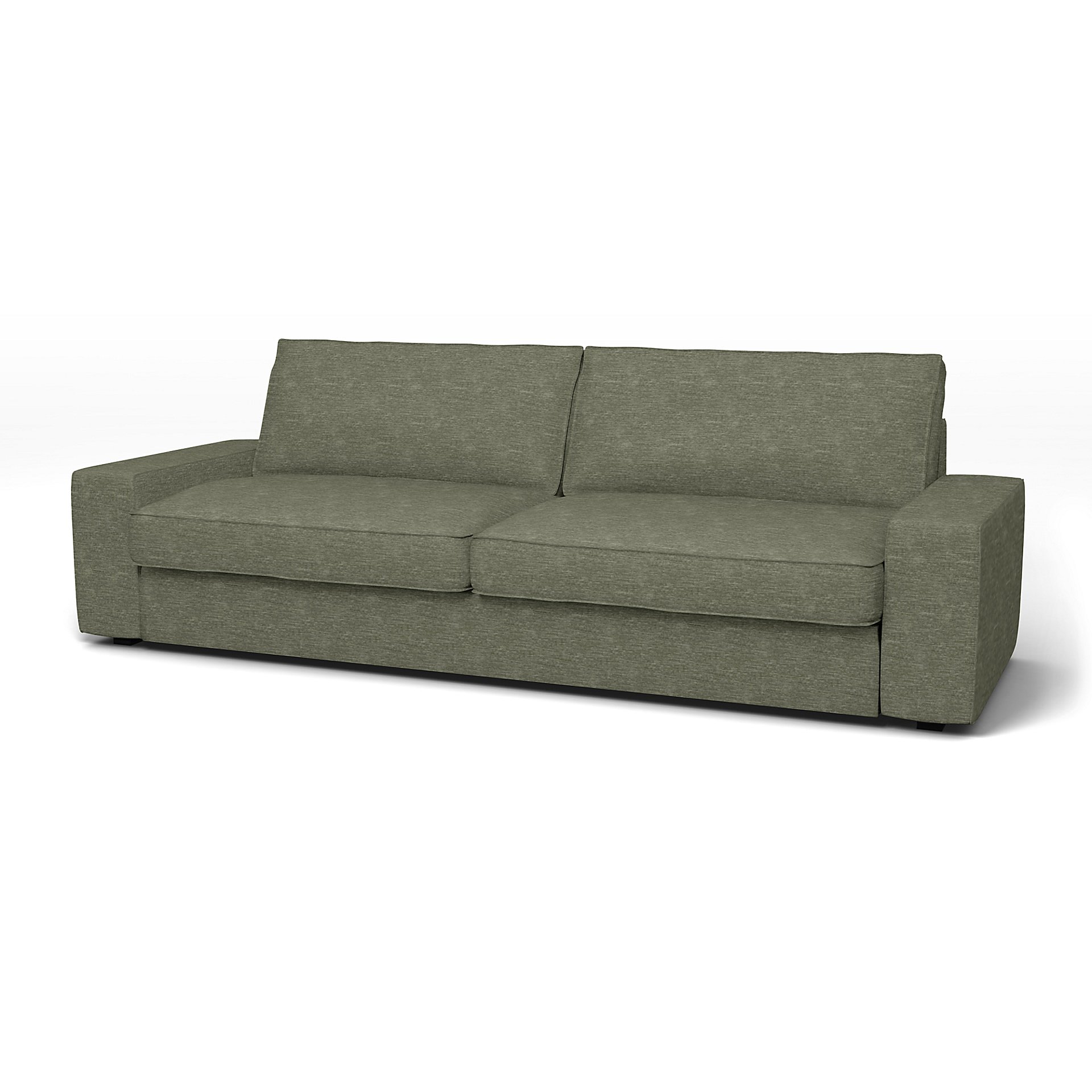IKEA - Kivik Sofa Bed Cover, Green Grey, Velvet - Bemz