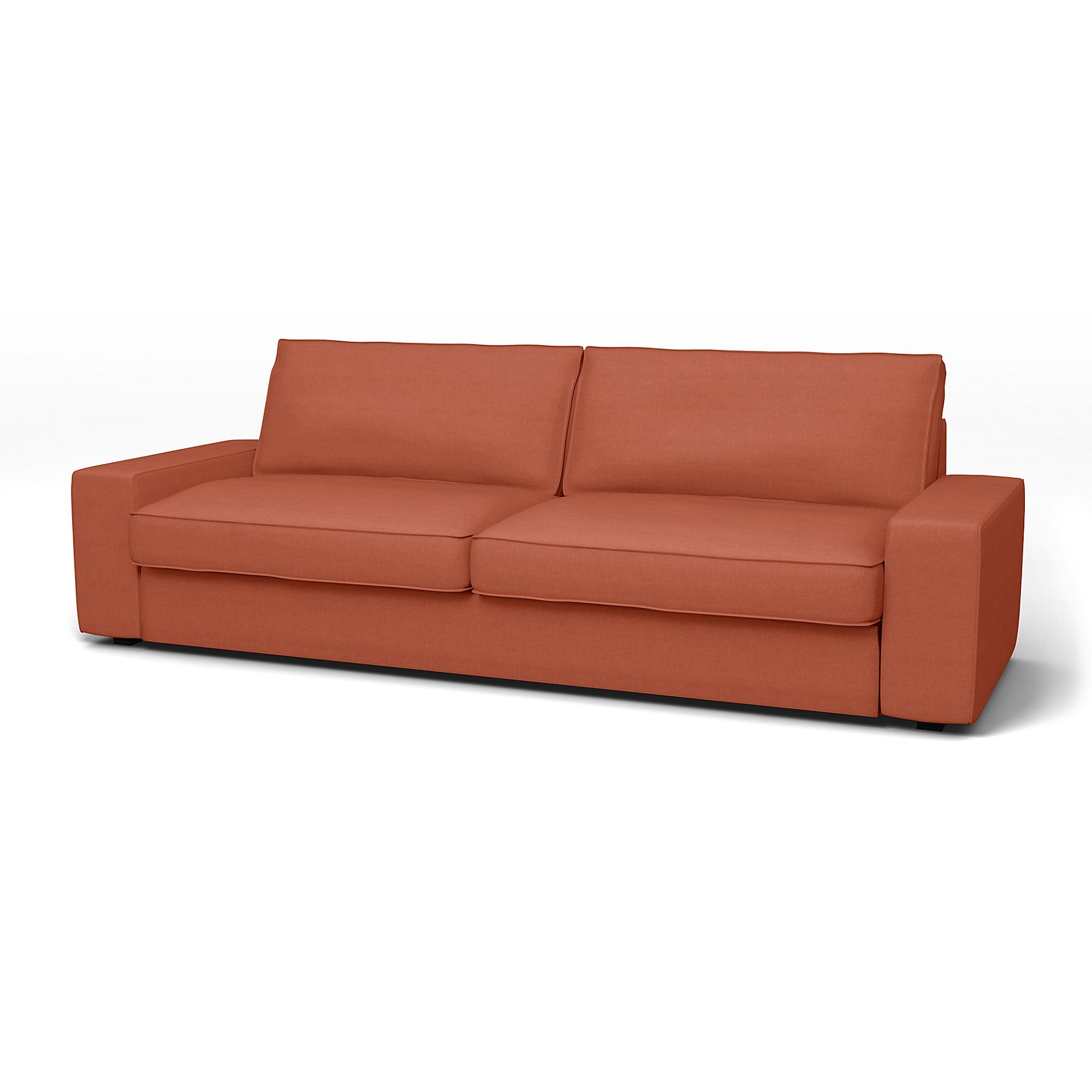 IKEA - Kivik Sofa Bed Cover, Burnt Orange, Linen - Bemz