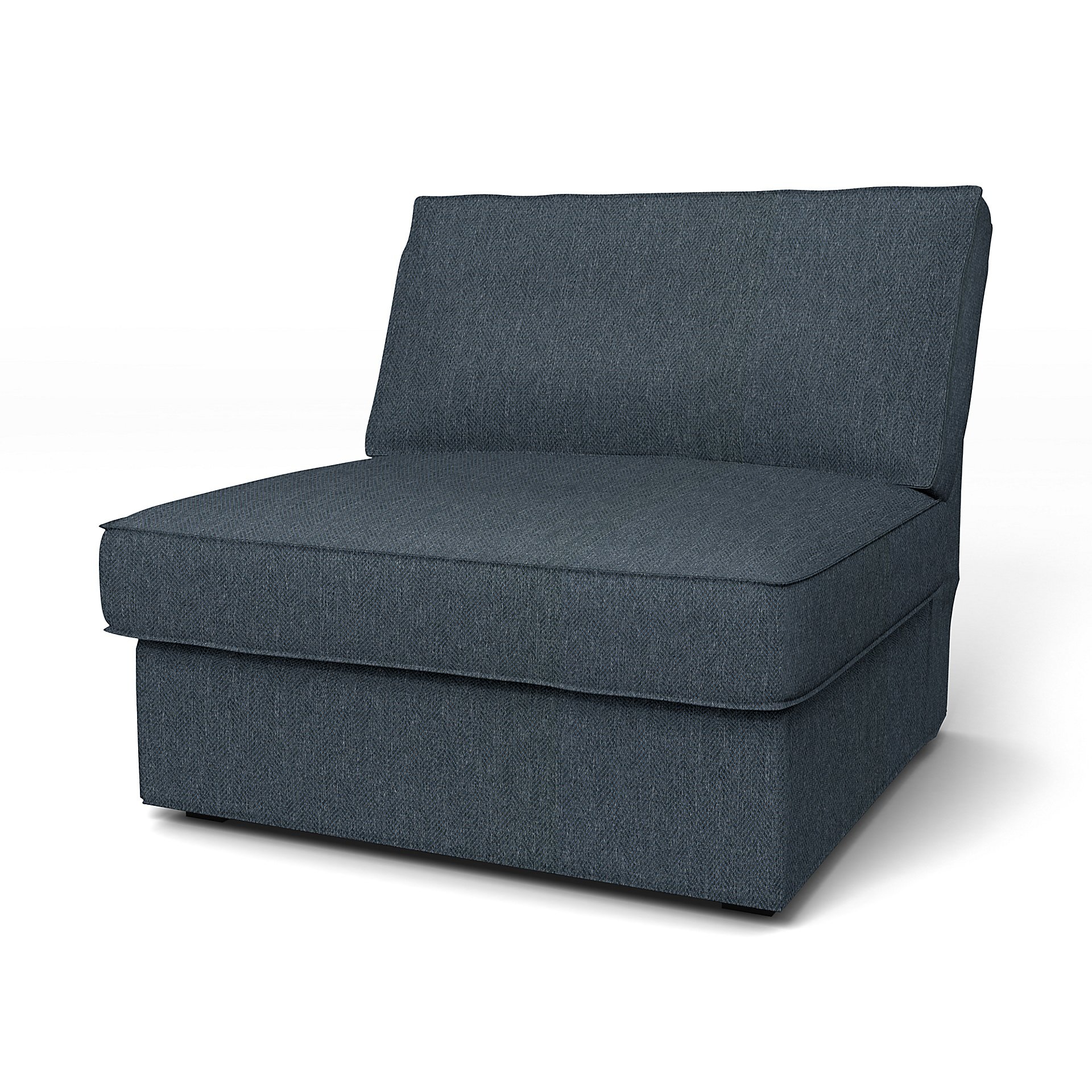 IKEA - Kivik 1 Seater Chair Cover, Denim, Boucle & Texture - Bemz
