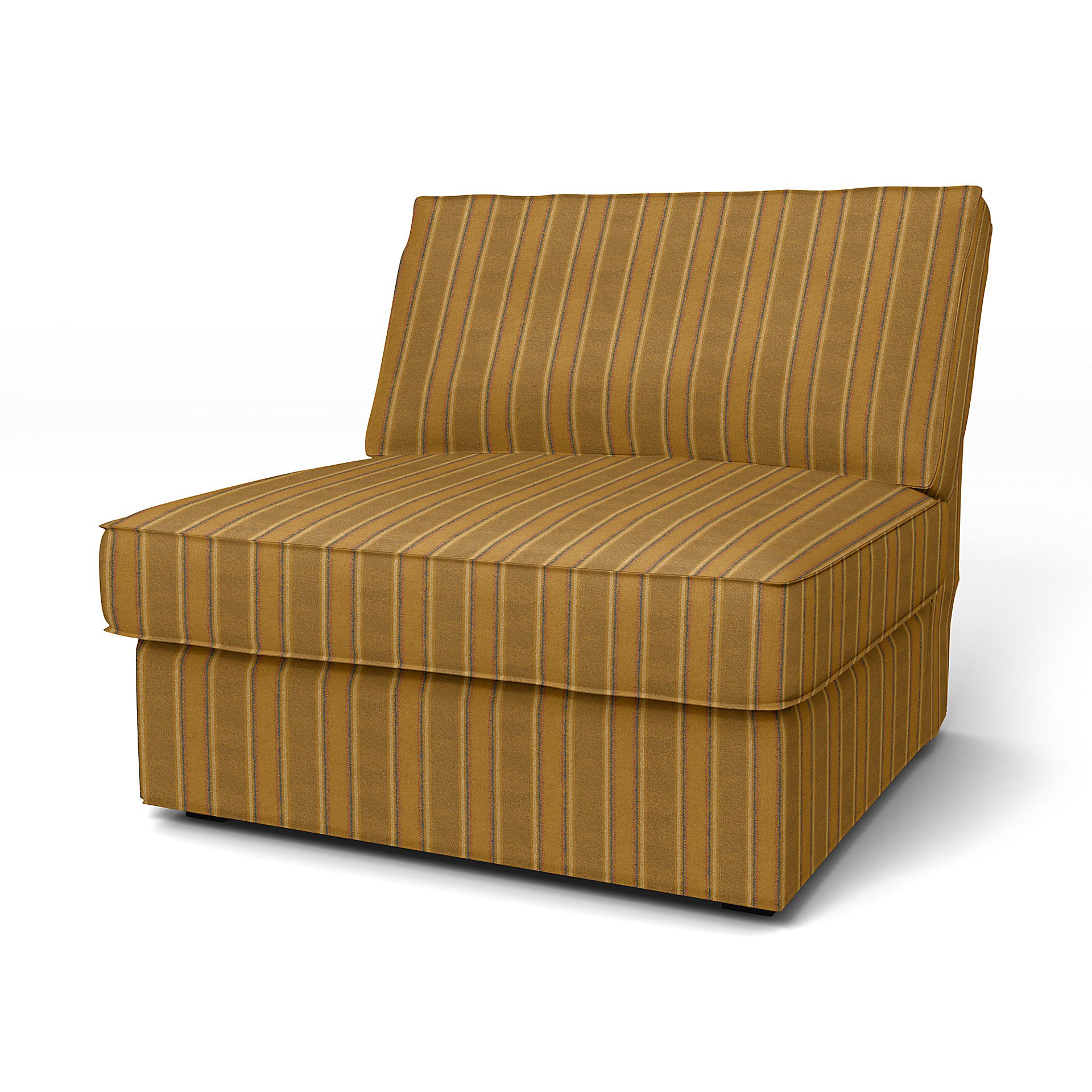 IKEA - Kivik 1 Seater Chair Cover, Mustard Stripe, Cotton - Bemz