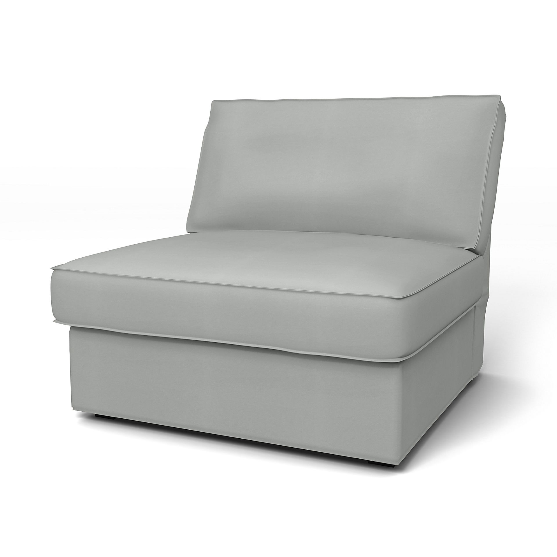 IKEA - Överdrag till Kivik 1-sitssektion, Silver Grey, Bomull - Bemz