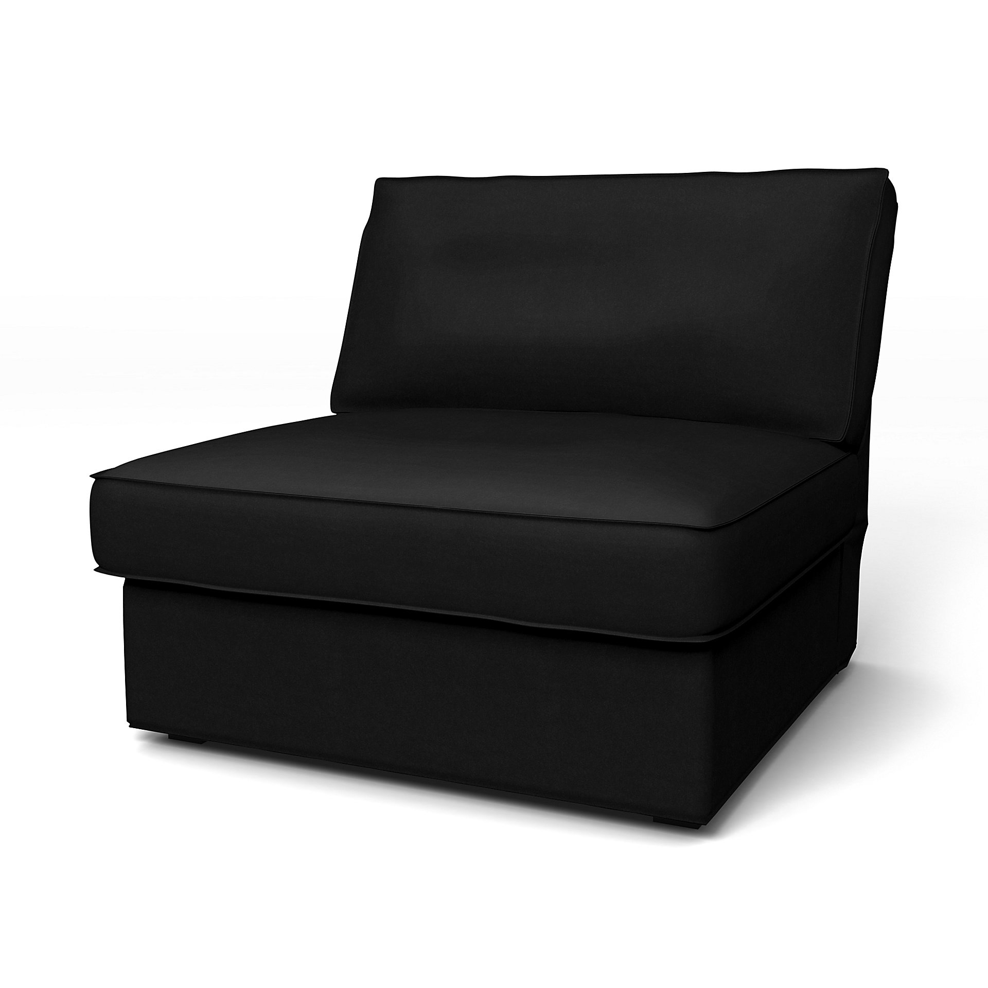 IKEA - Kivik 1 Seater Chair Cover, Black, Velvet - Bemz