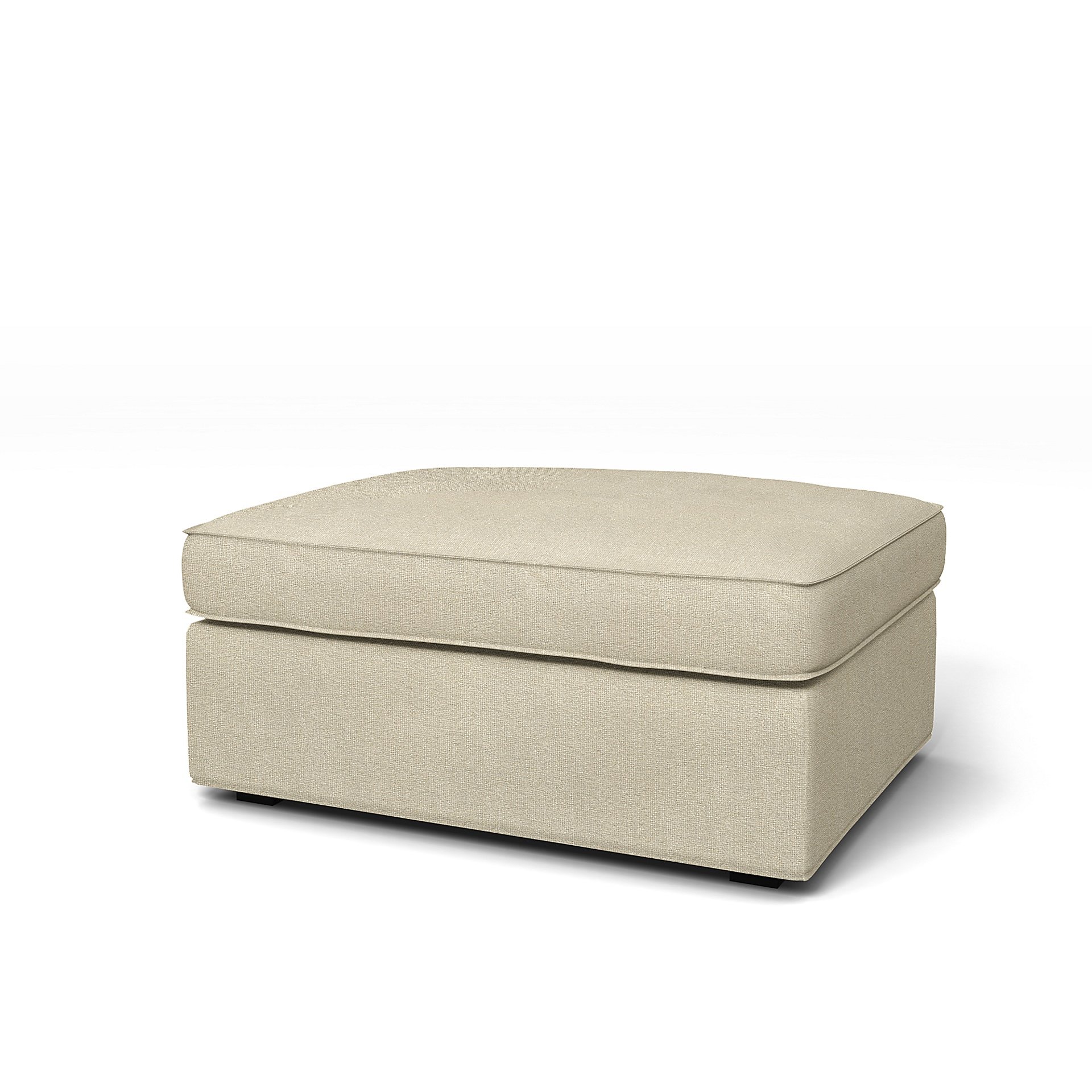 IKEA - Kivik Footstool Cover, Cream, Boucle & Texture - Bemz